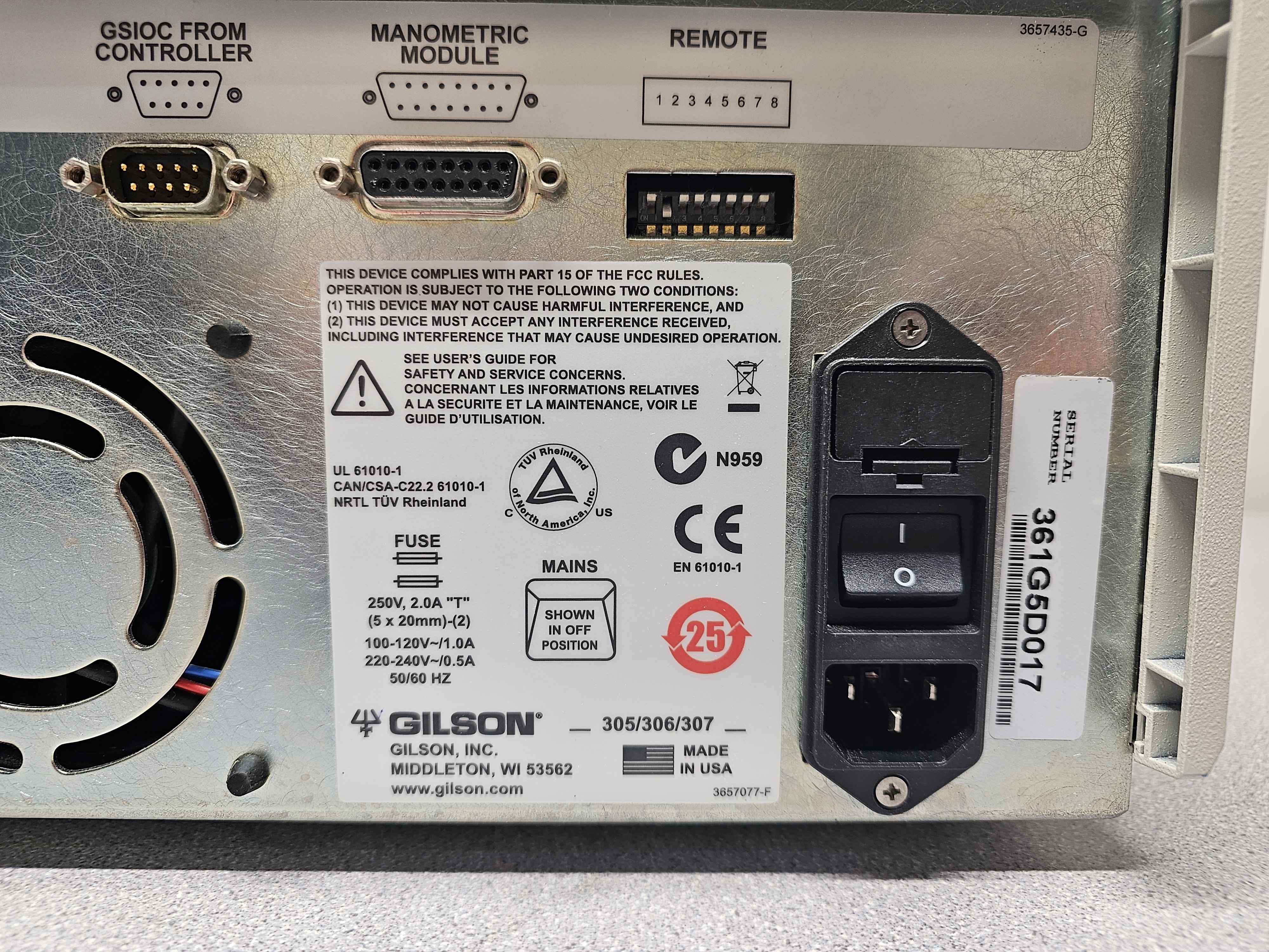 Gilson 306 HPLC Pump Multi-pump Isocratic Binary Tertiary Configurations