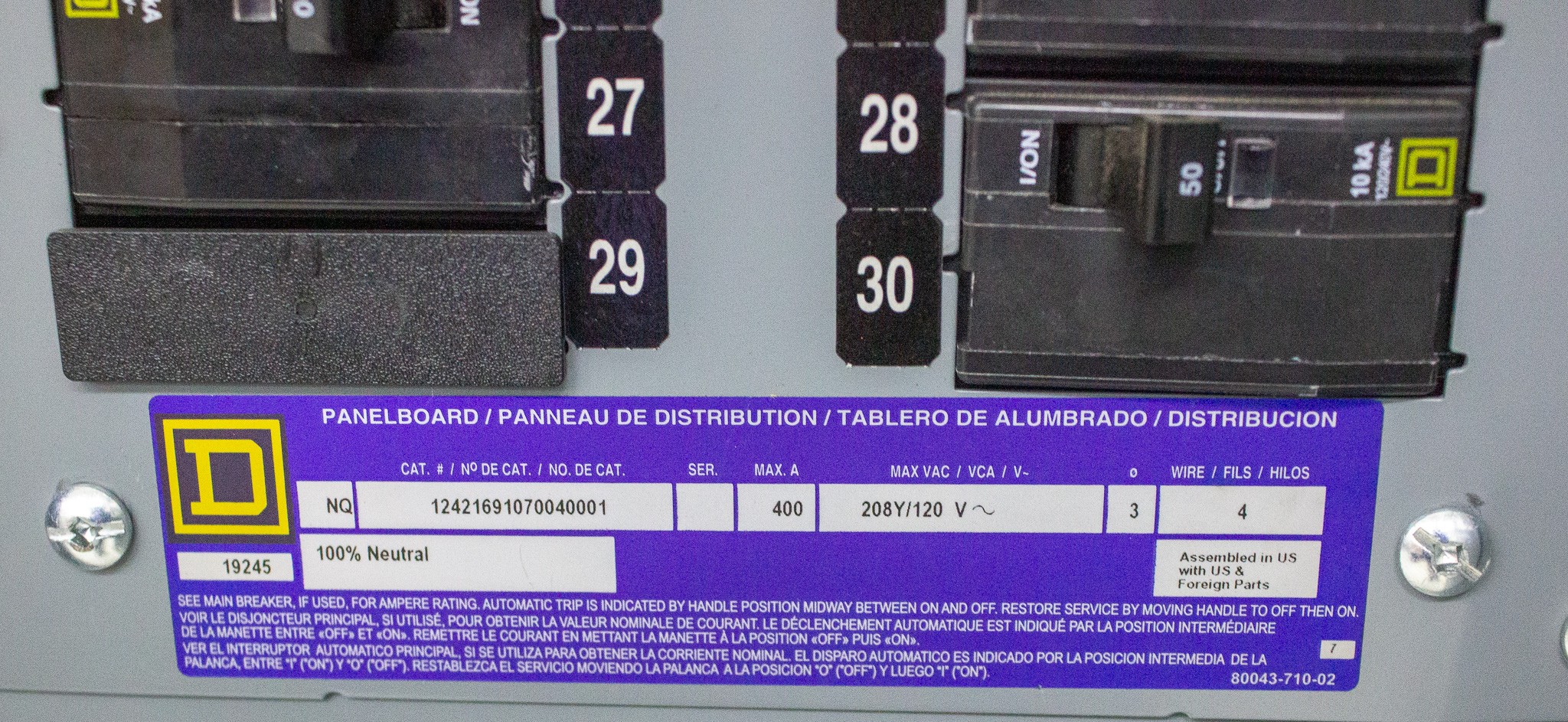 Square D EX150T3H Transformer Energy Efficient 150kVA 3-Phase 480V 60Hz