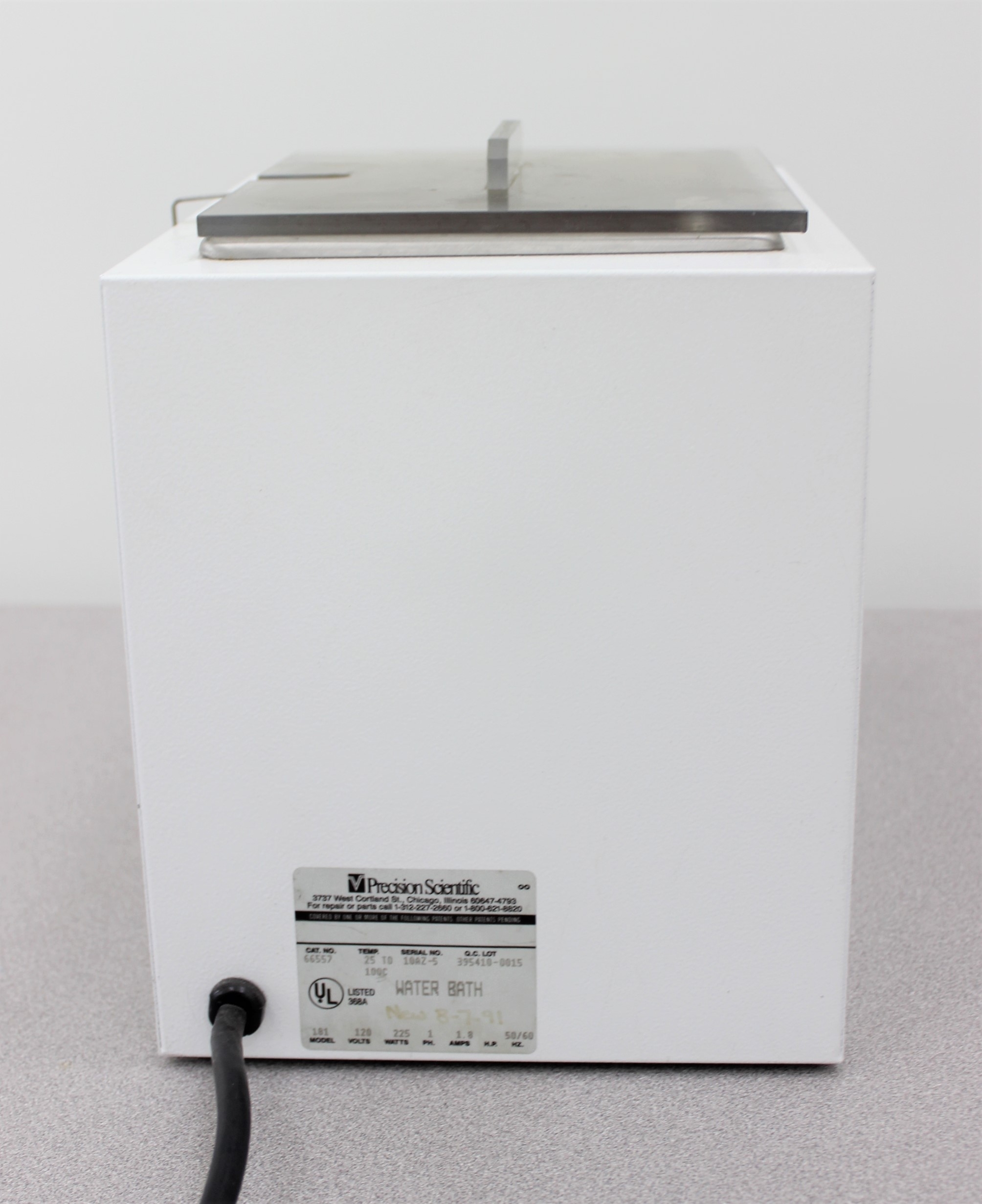 Precision Scientific 181 Water Bath 2.5L Turnkey Temp Range Ambient to 99.9C