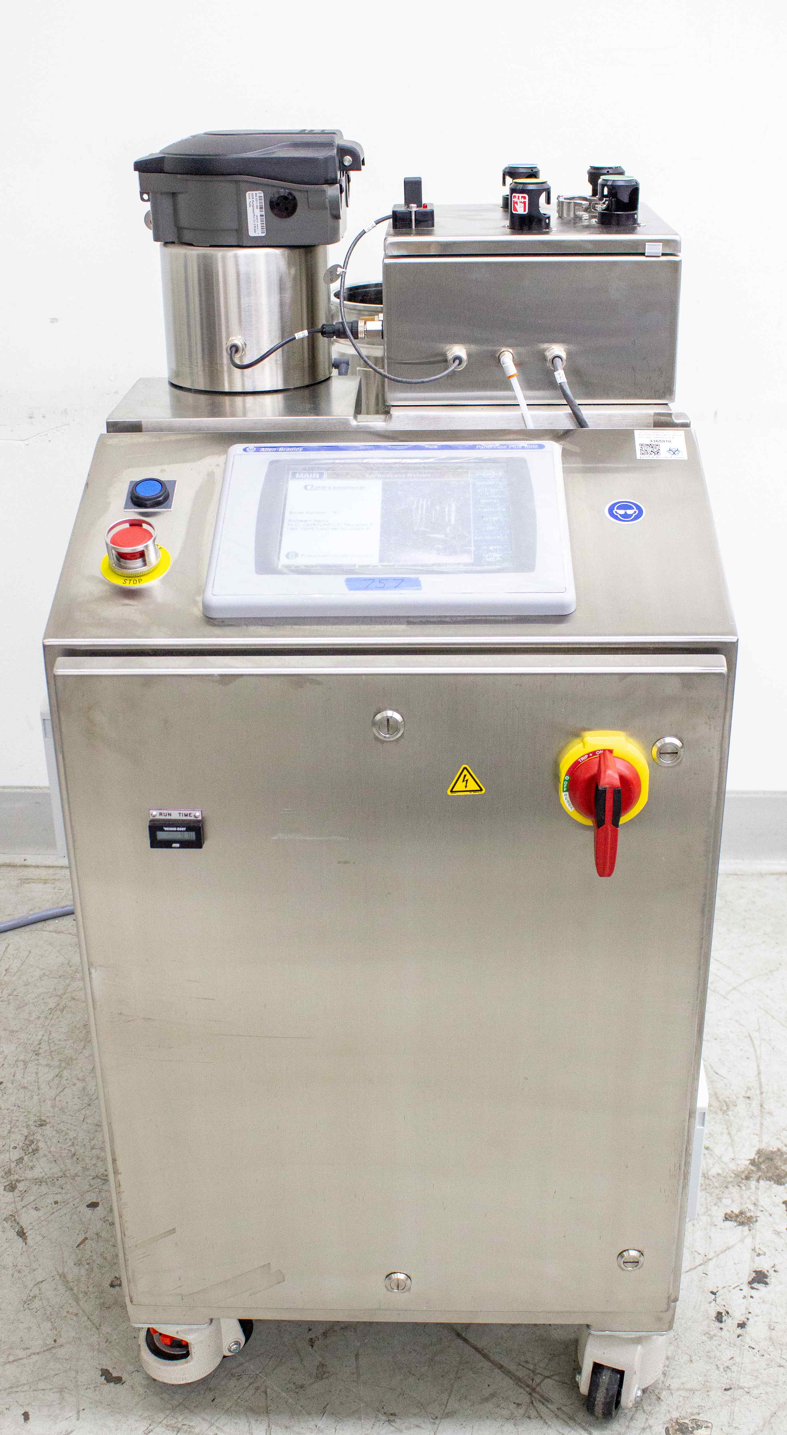 Pneumatic UniFuge Pilot Single-Use Centrifuge 1.8L 4L/min Used Biotech