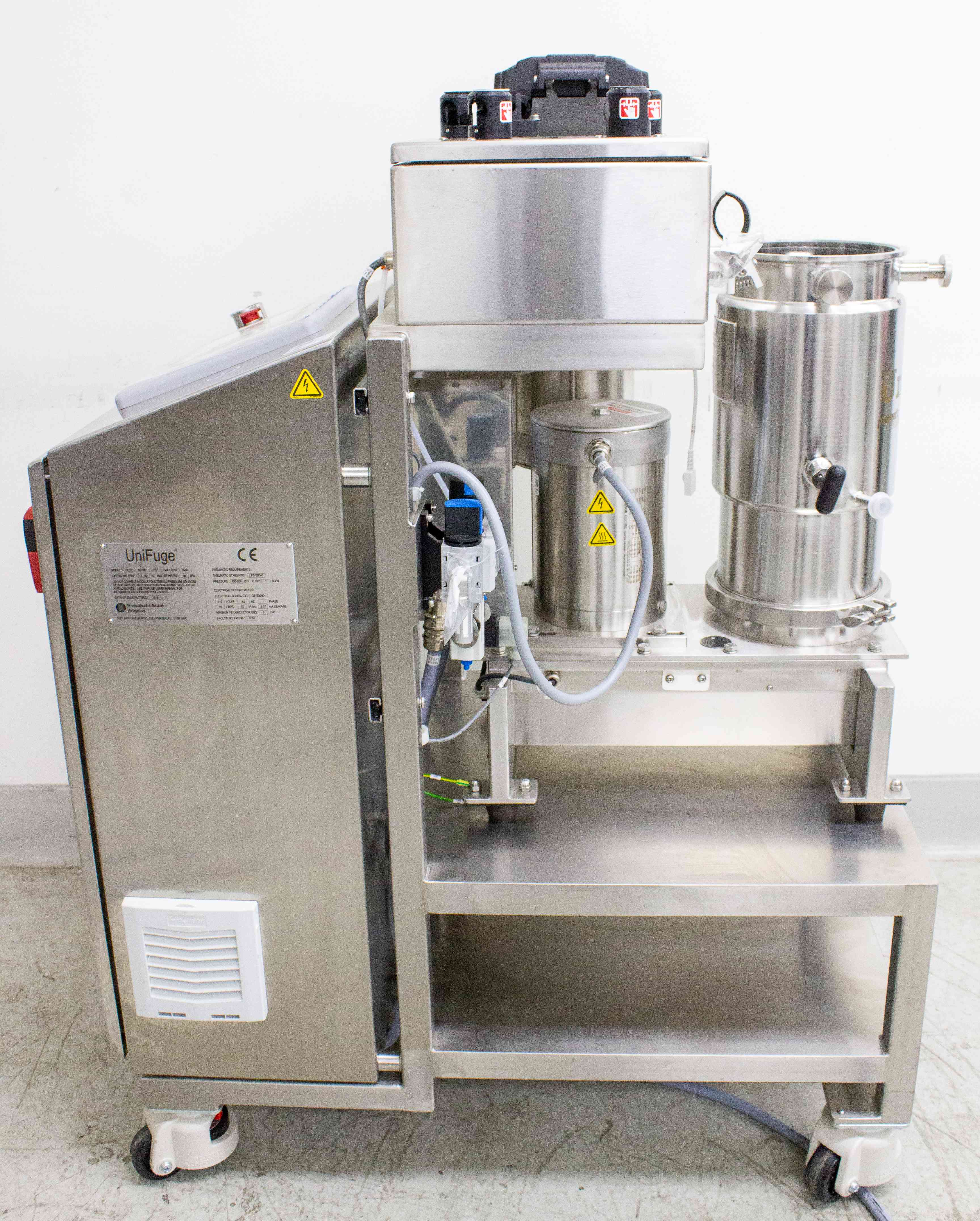 Pneumatic UniFuge Pilot Single-Use Centrifuge 1.8L 4L/min Used Biotech