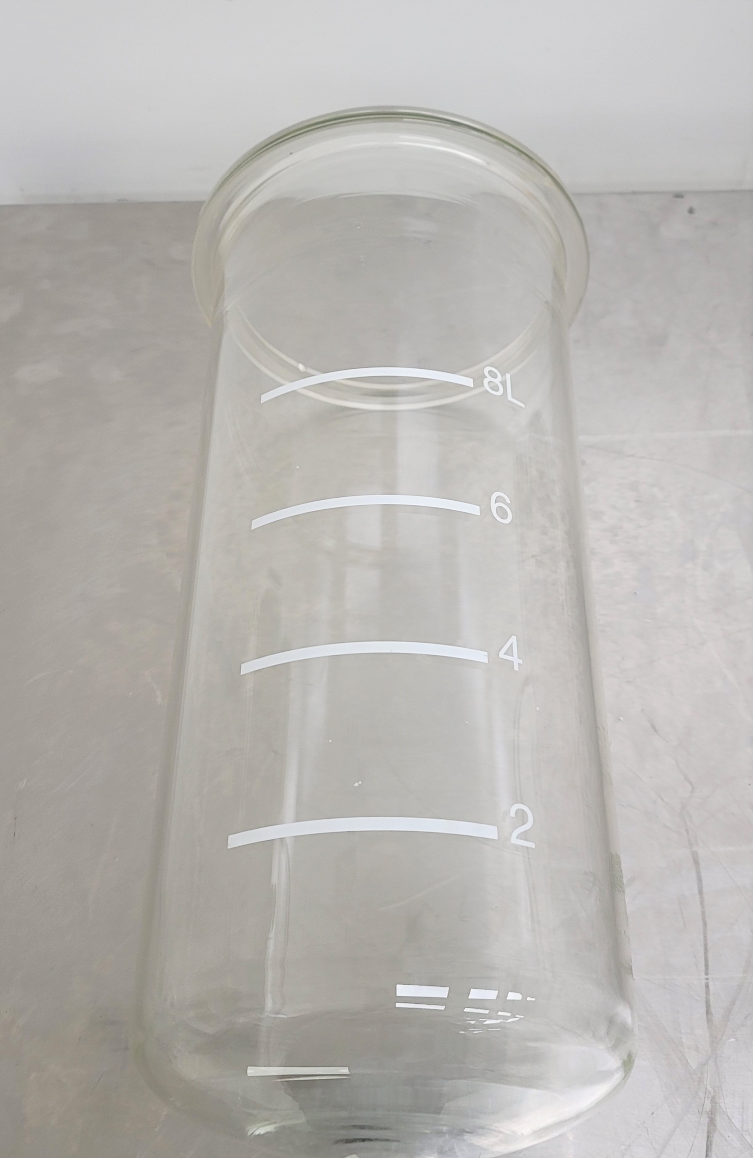 Unknown 8000ml Bioreactor Glass Vessel Sturdy Construction 200mm Flange