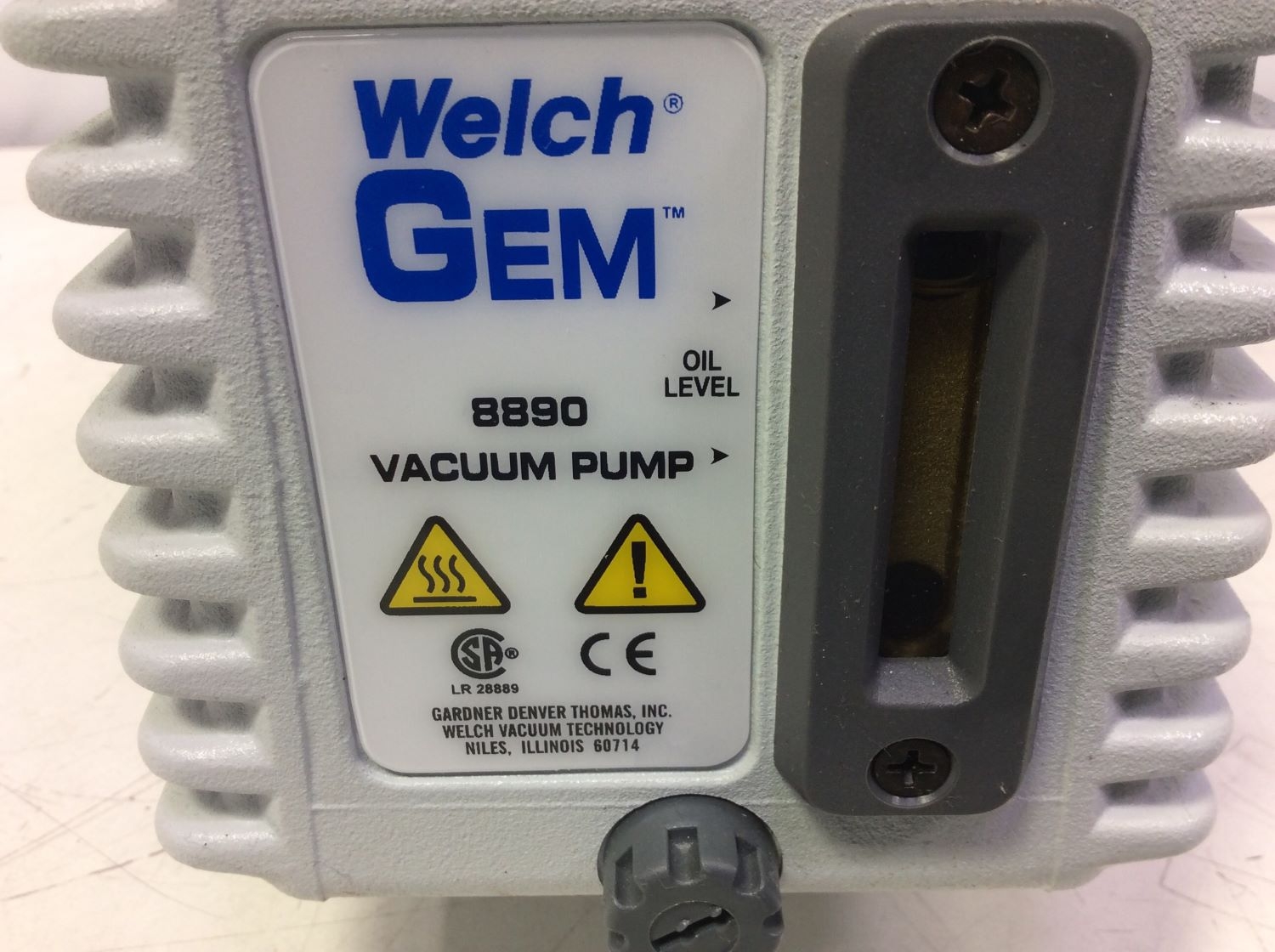 Welch Gem 1.0 Vacuum Pump 8890A-70 Direct Drive Gear Pump