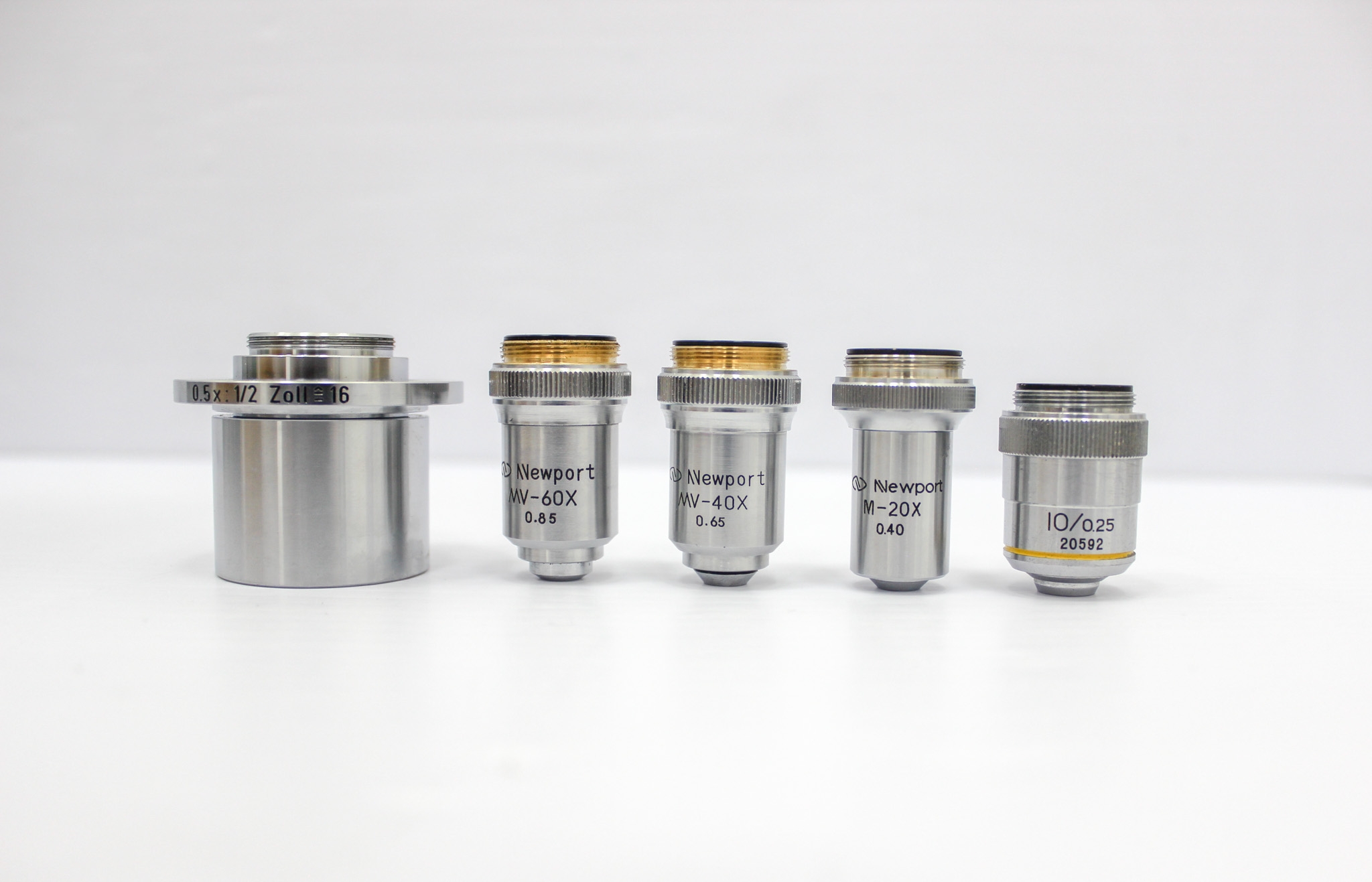 Newport Objective Lenses Set, 20X/40X/60X, Precision Optical Components
