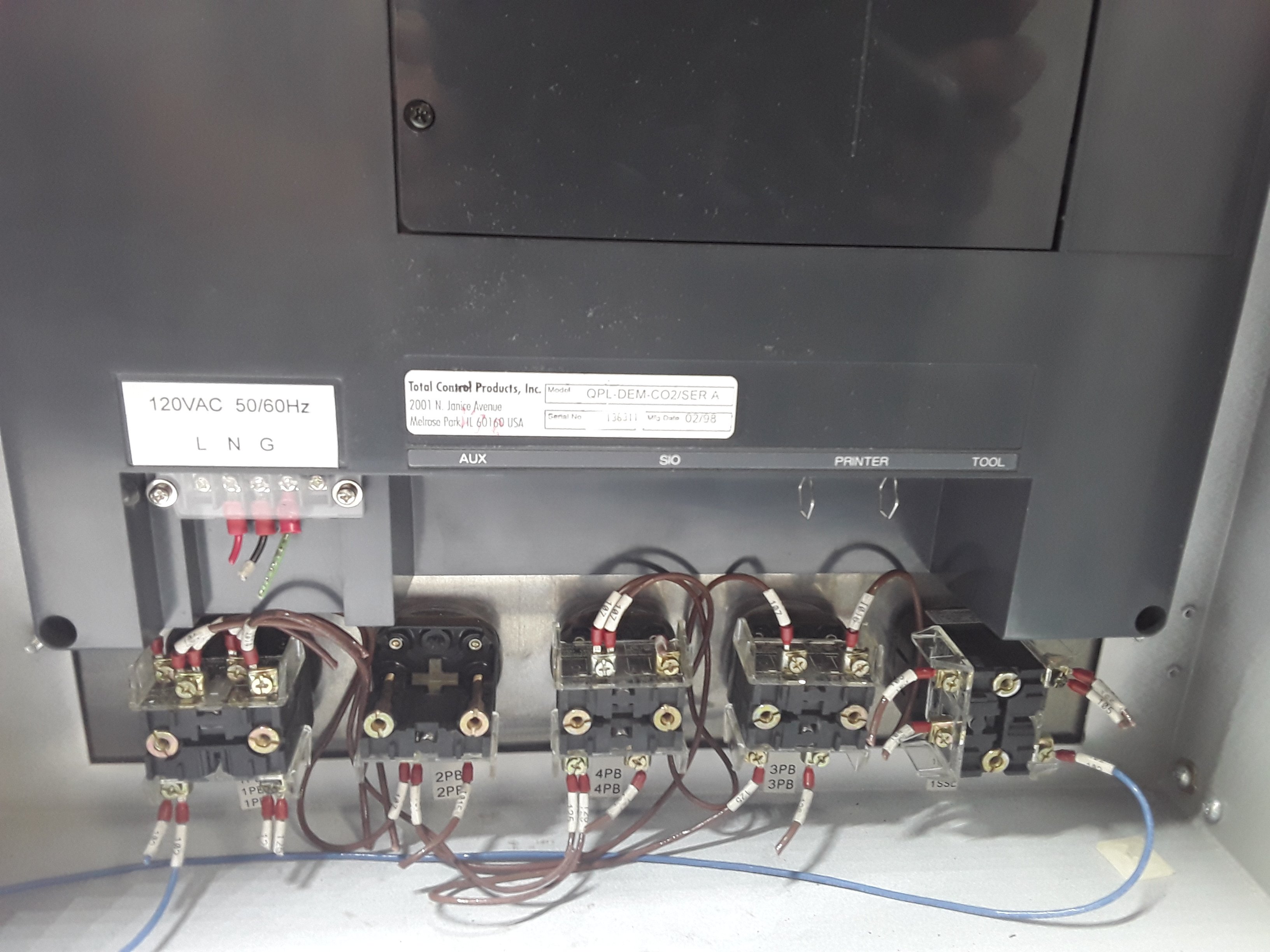 Total QPL-DEM-CO2/SER.A Display Controller Turn-Key 12 Inch Used 120V