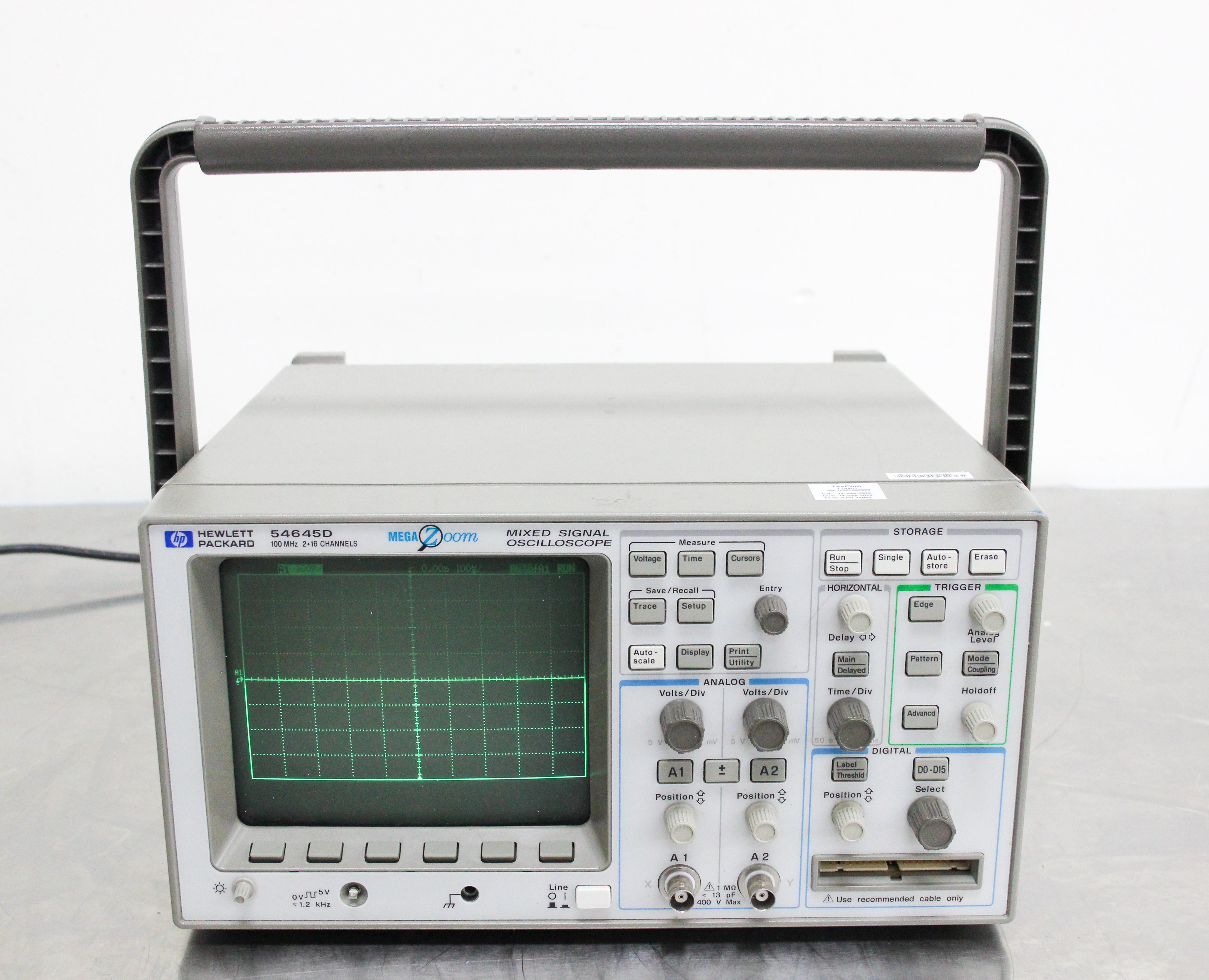 HP 54645D Oscilloscope Mixed Signal Digital Analysis Agilent Module