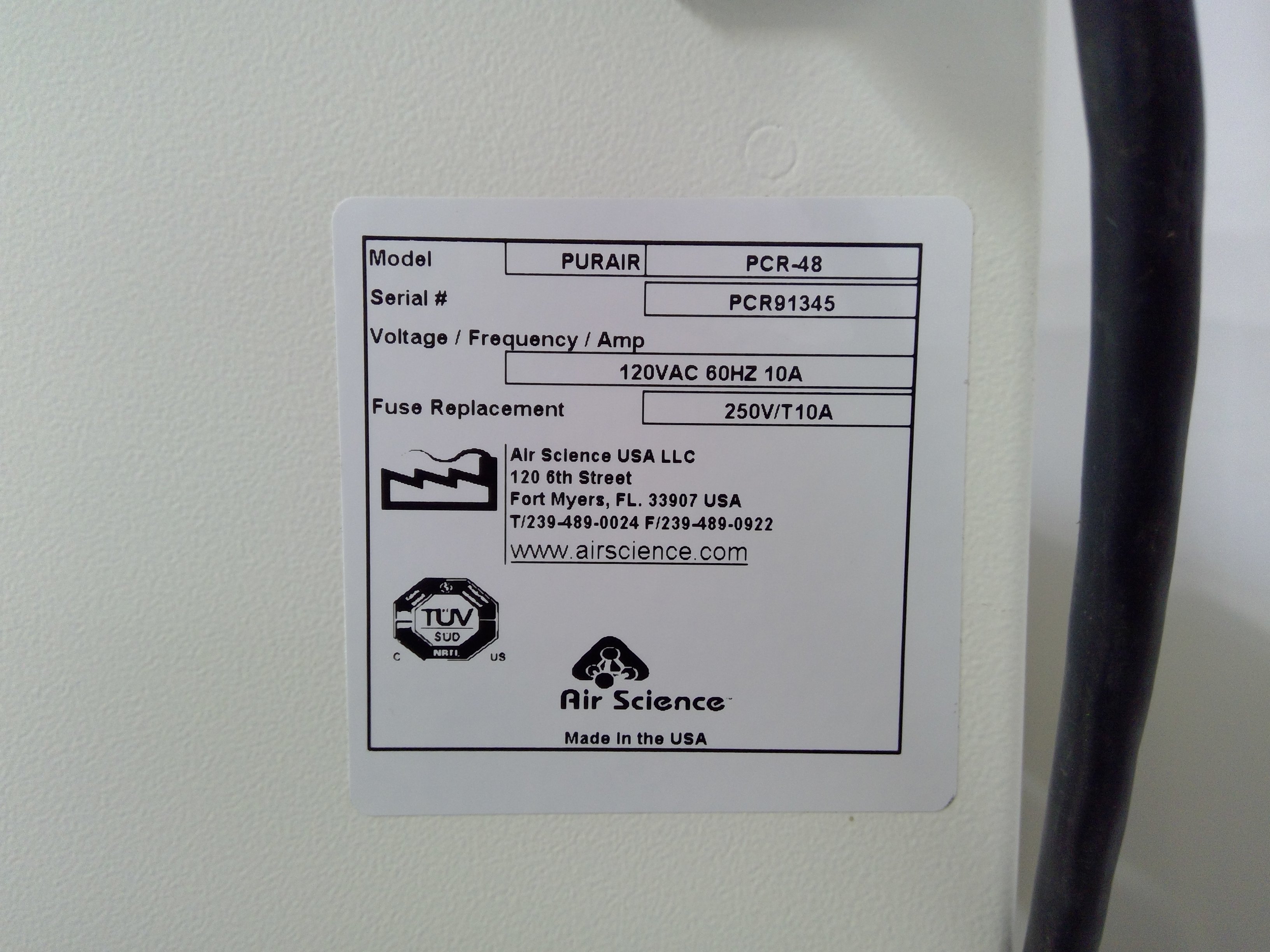 Air Science PURAIR PCR-48 Laminar Flow Cabinet with HEPA Filtration