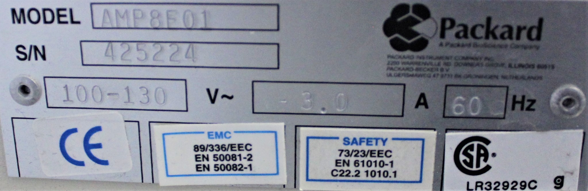 Packard AMP8E01 Automated Liquid Handling System 8-Tip MultiPROBE II HT EX Pipetting