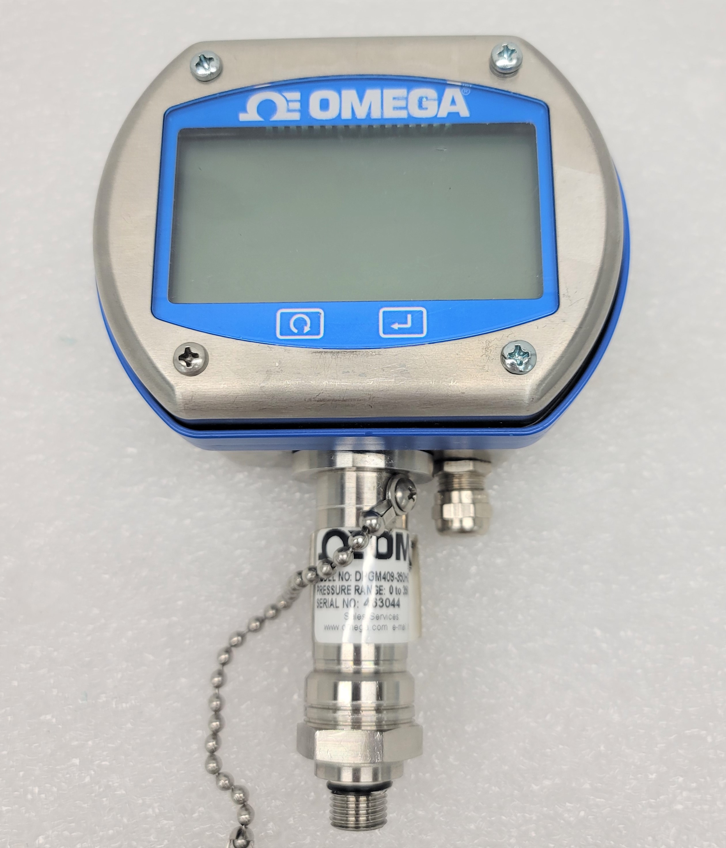 Omega DPGM409-350HG Pressure Gauge 316 SS Enclosure Digital 0.08% Accuracy