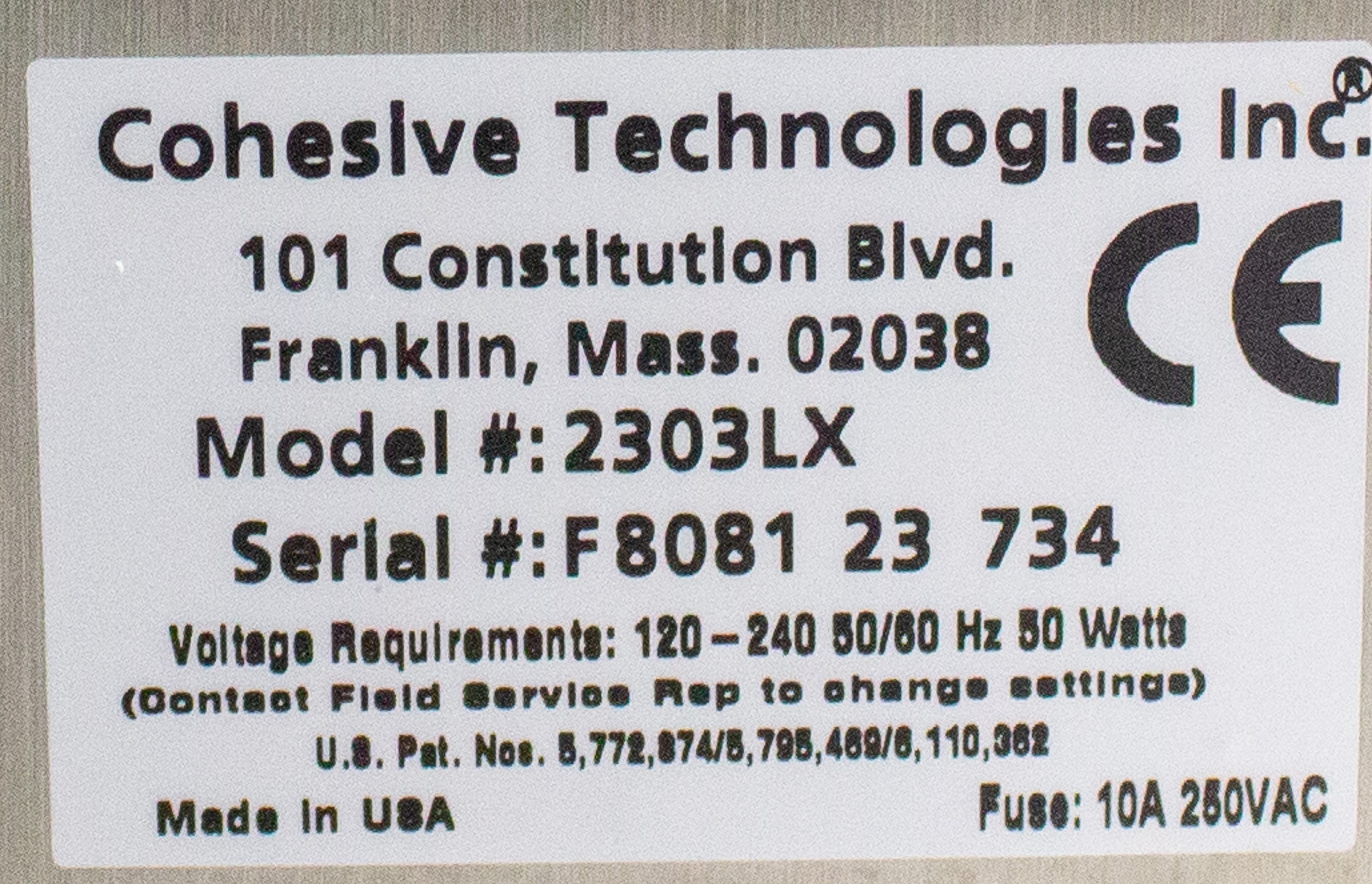 Cohesive 2303LX HPLC Valve Interface Module 3-Valves Used Needs Repair