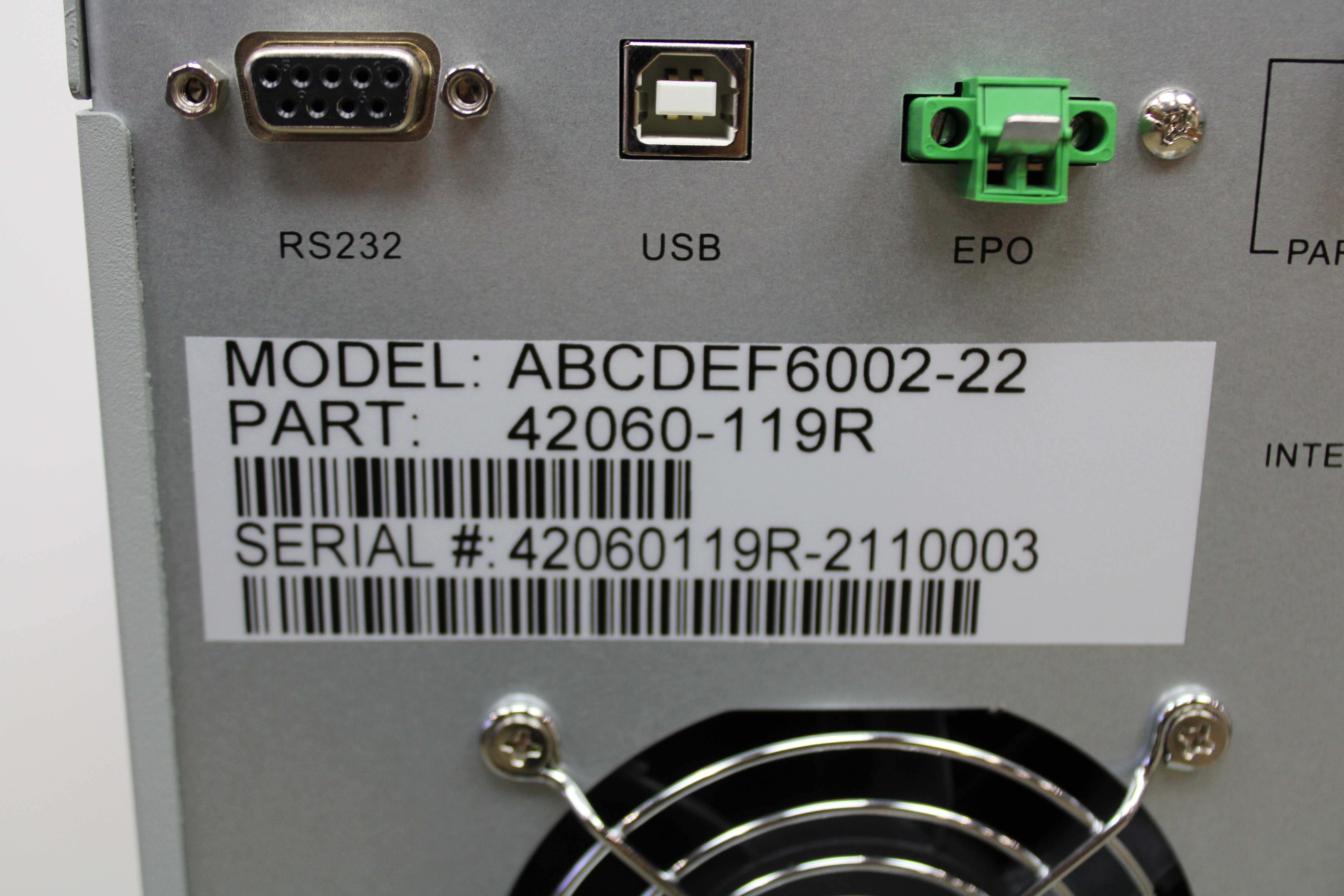 Powervar Security Plus II UPS ABCDEF6002-22 High Load Capacity 6000 VA