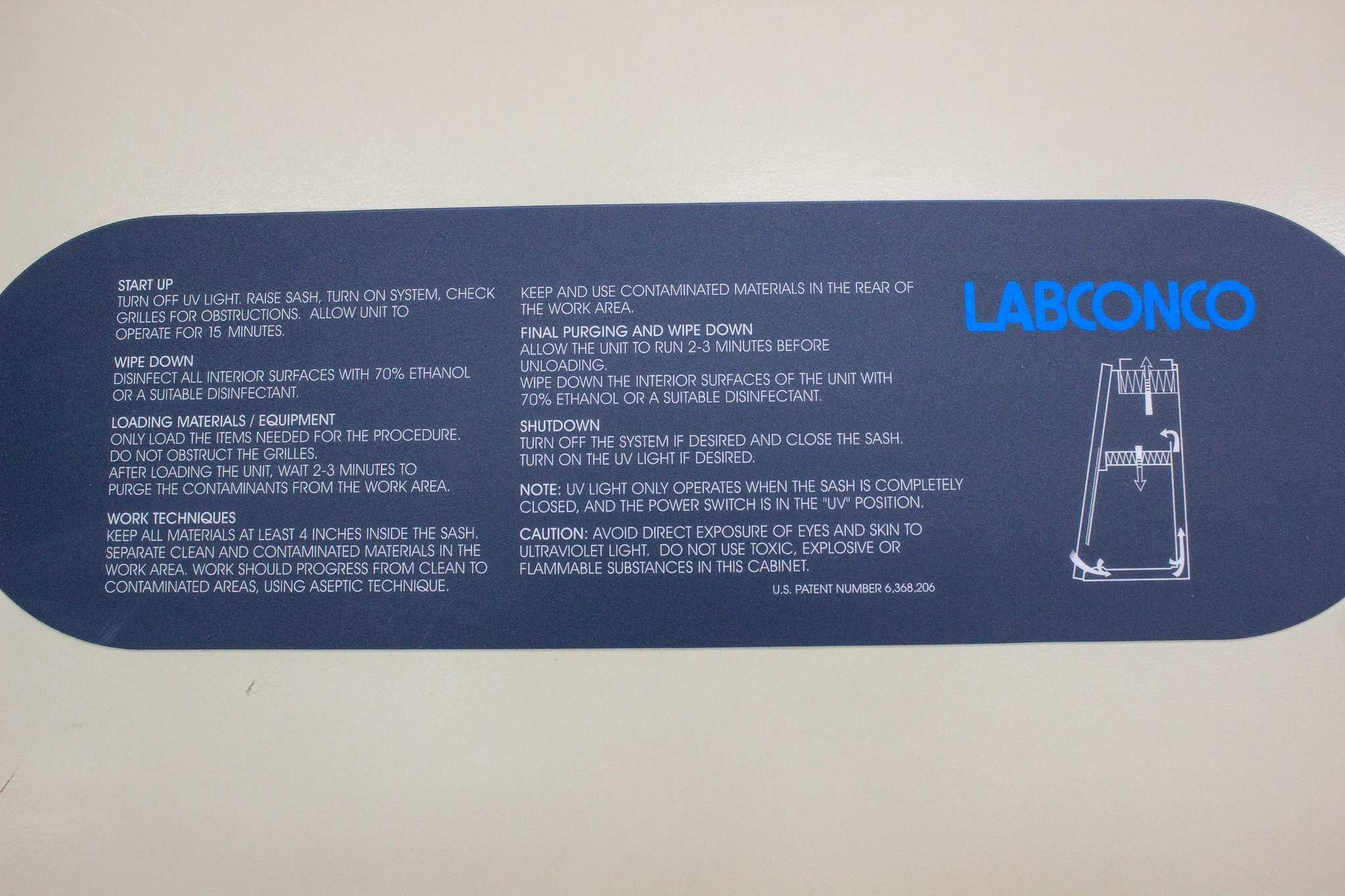 Labconco 36212043726 Biosafety Cabinet Cell Logic Class II Purifier 72.5in Wide