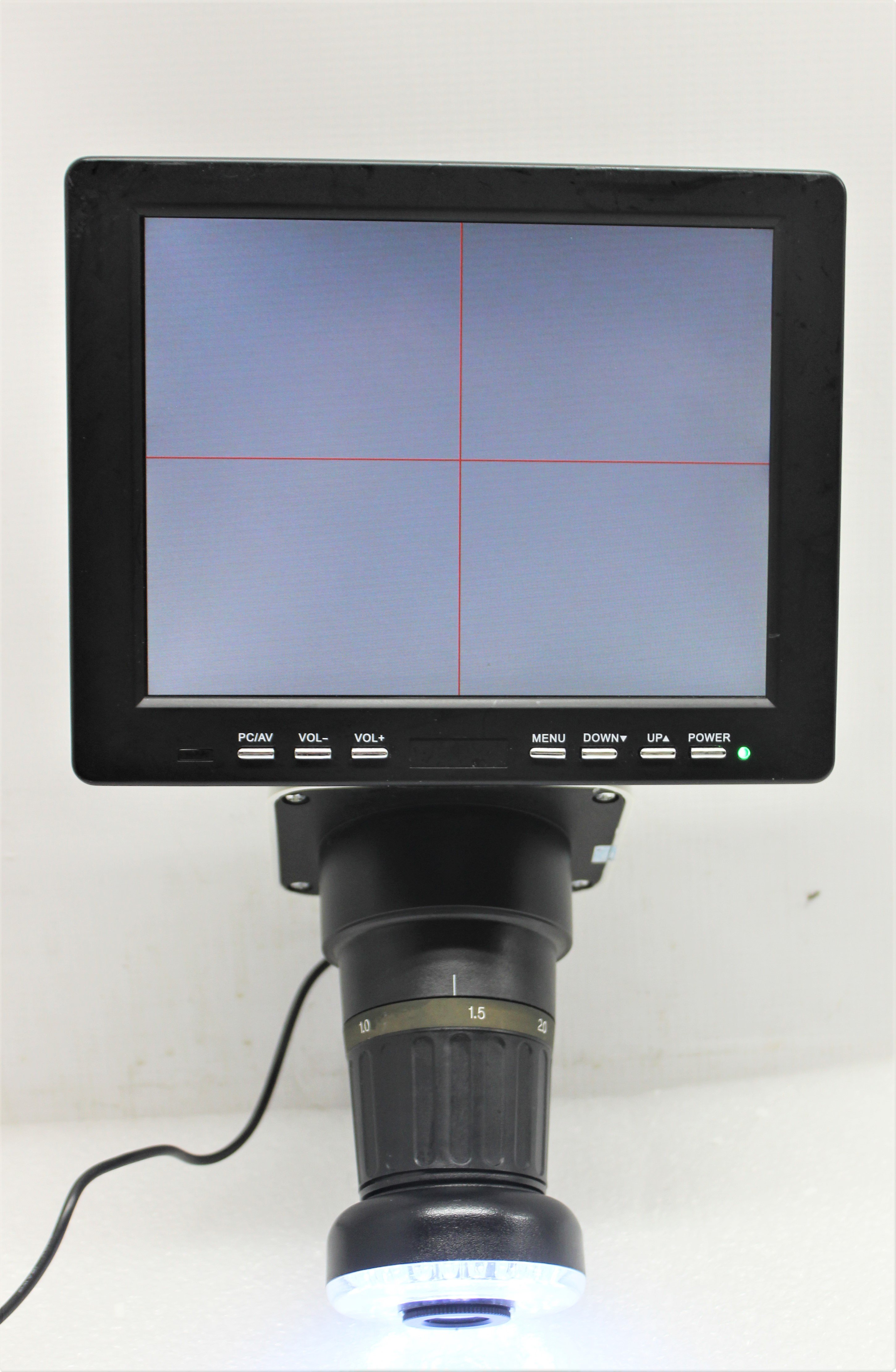 Unknown 8 in LCD Video Zoom Microscope 0.35x-2.25x LED Illumination