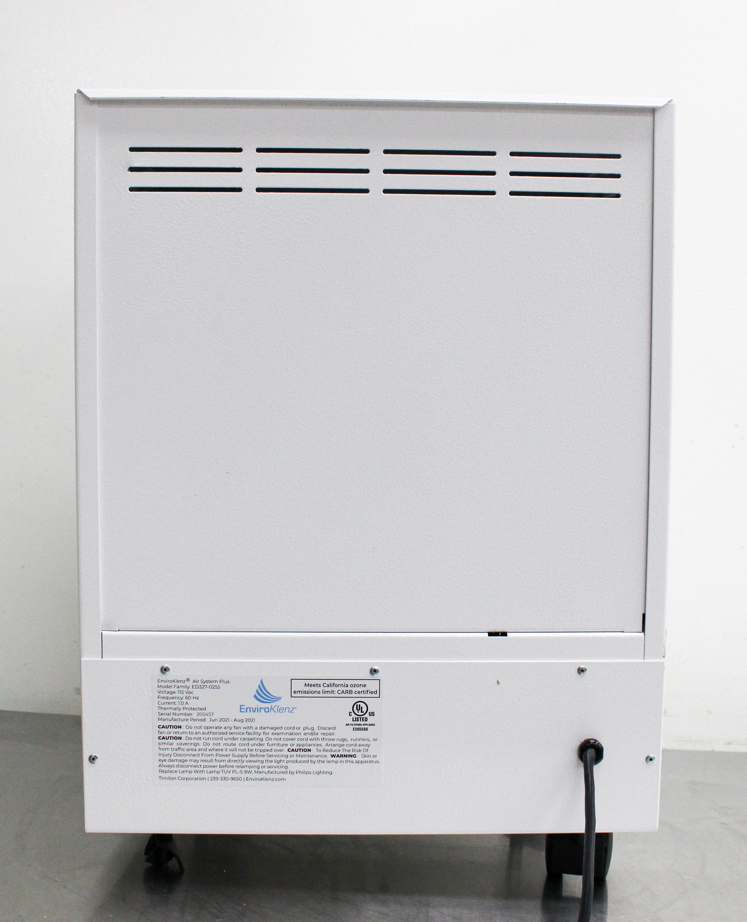 EnviroKlenz ED327-0255 UV-C Air Purifier 1000 Sq Ft HEPA Filter Used