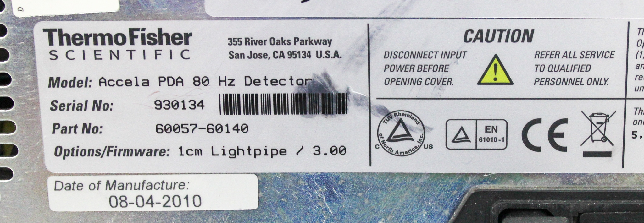 Thermo Accela Detector HPLC/UHPLC LightPipe High Sensitivity 120V 80Hz