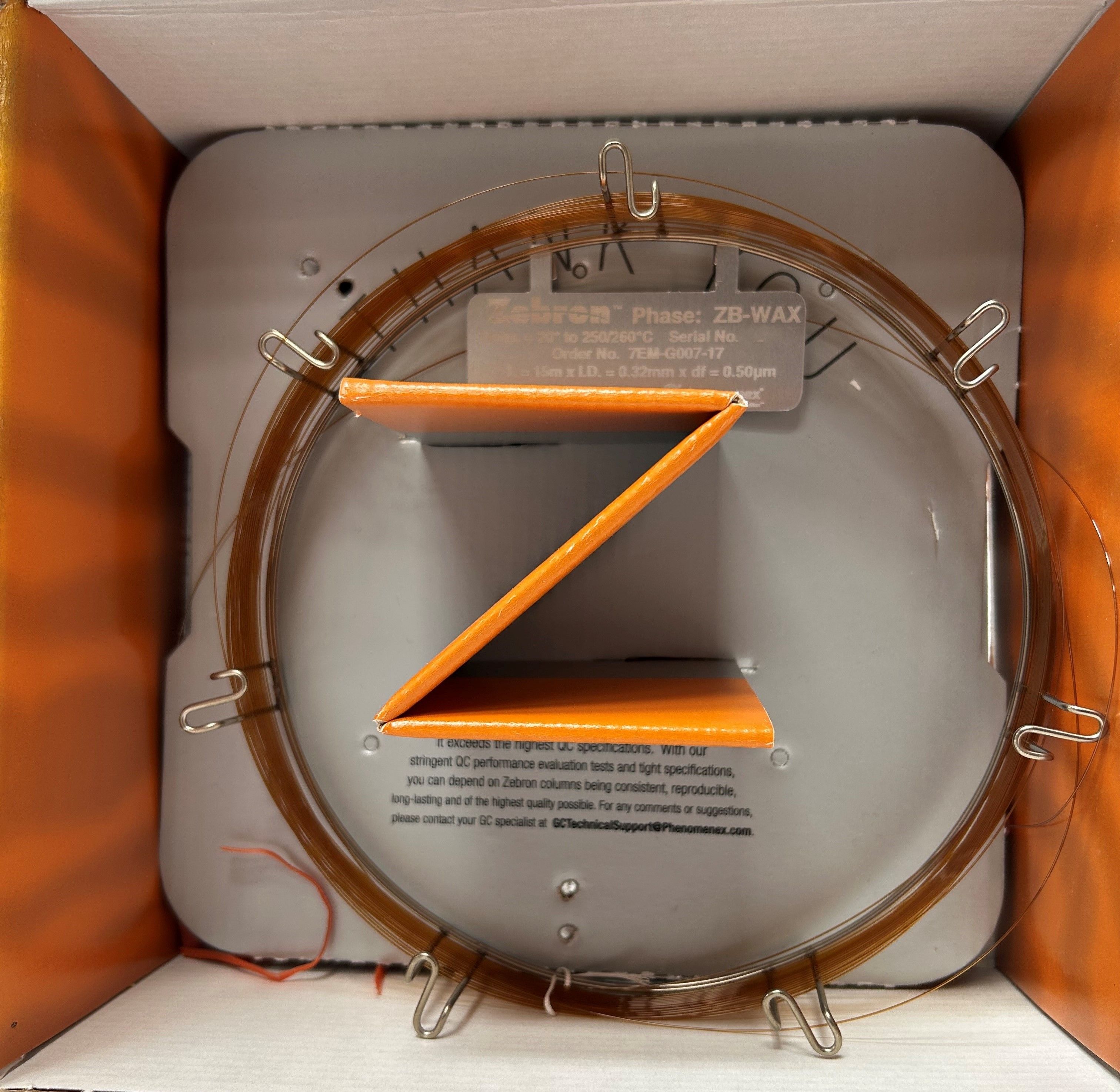 Zebron ZB-WAX High Performance GC Column 15m 20-260C ID 0.32mm df 0.50um