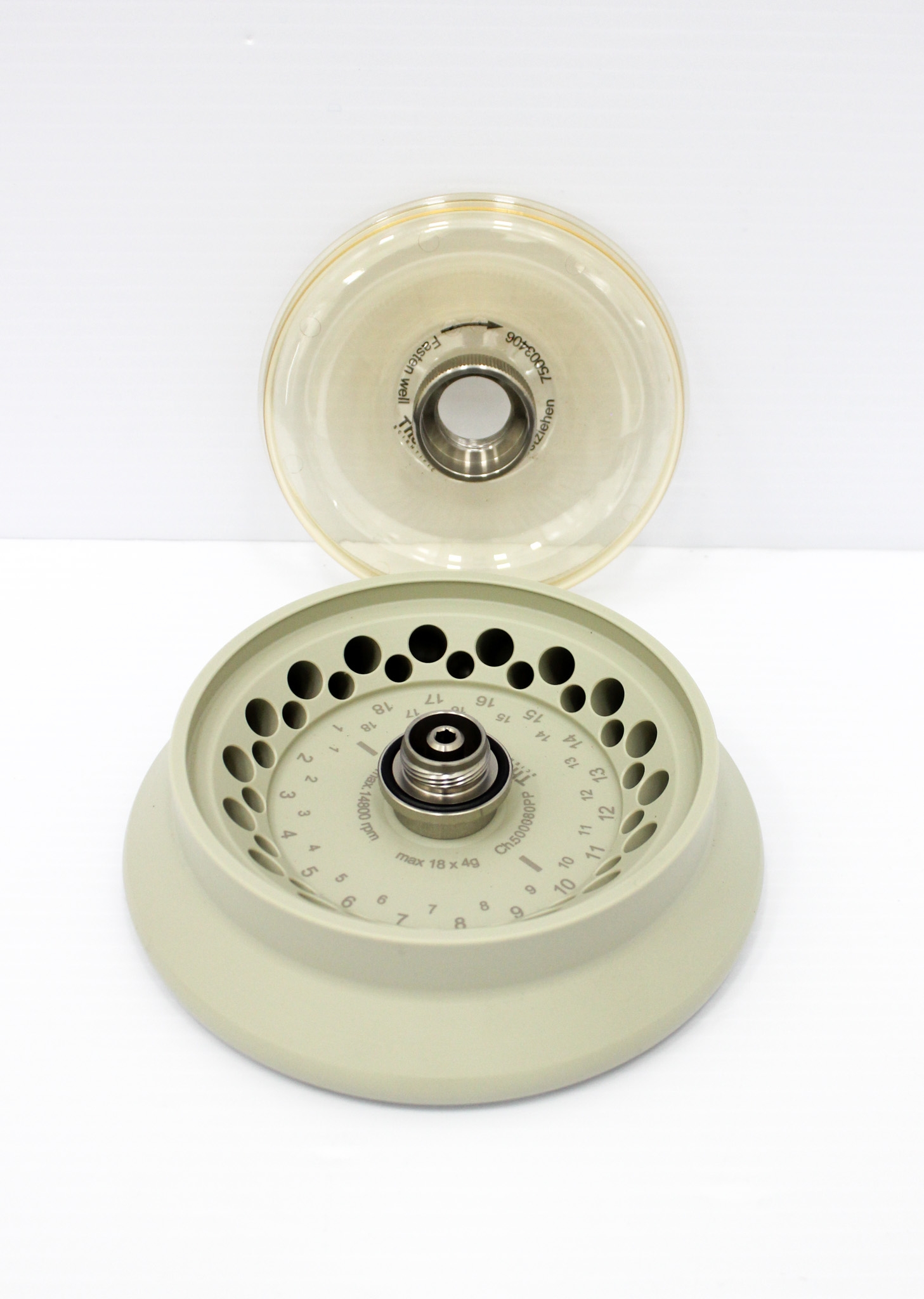 Thermo 75003418 Rotor 14800RPM 18x2.0/0.5mL Screw-On-Lid Centrifuge Part
