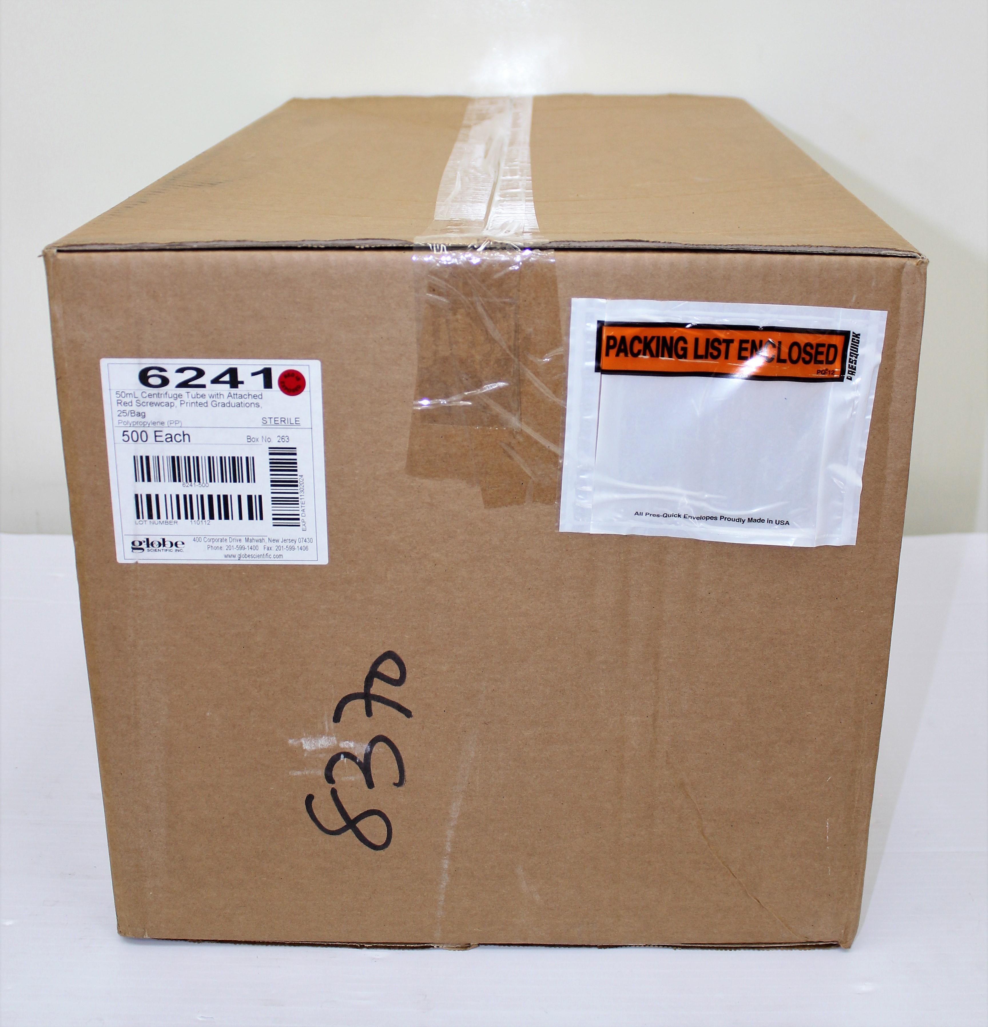 Globe Scientific 50mL Centrifuge Tubes Accessory w/ Leak Resistant Cap