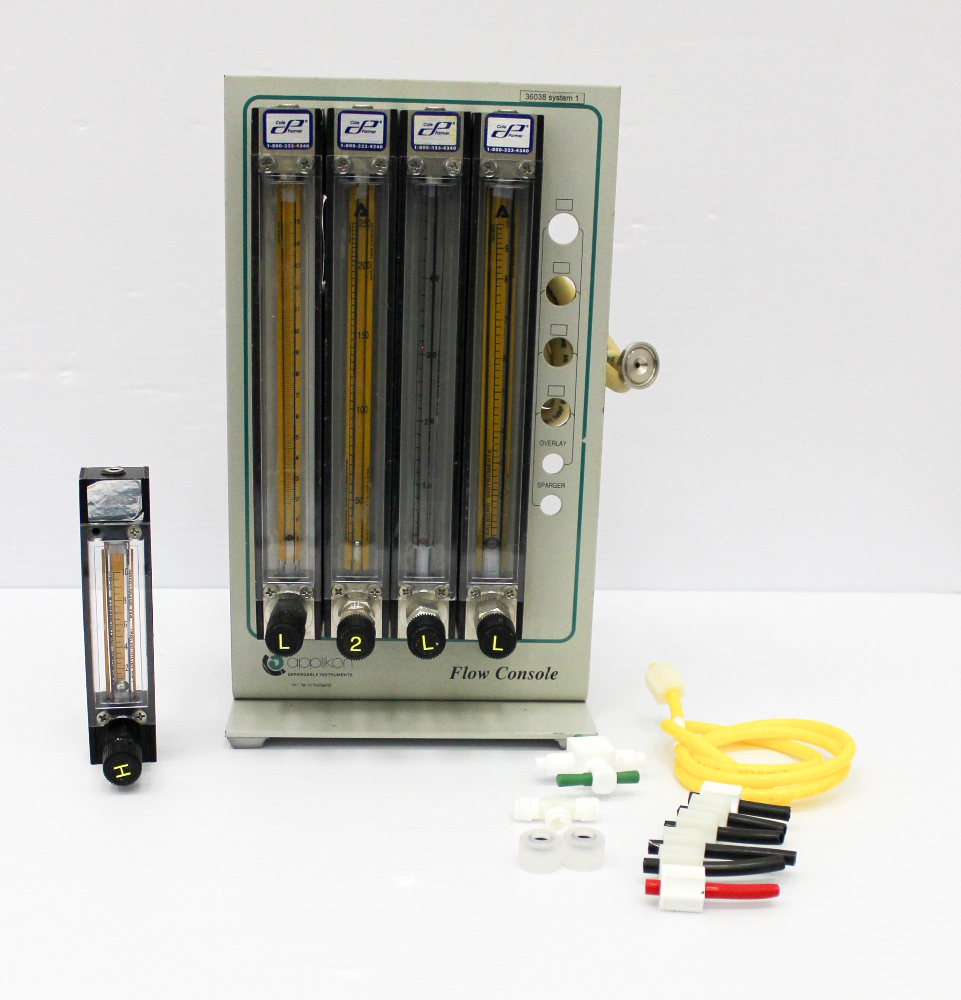 Applikon Flow Console 36038 System 1 Gas Flow Regulator for Reactors