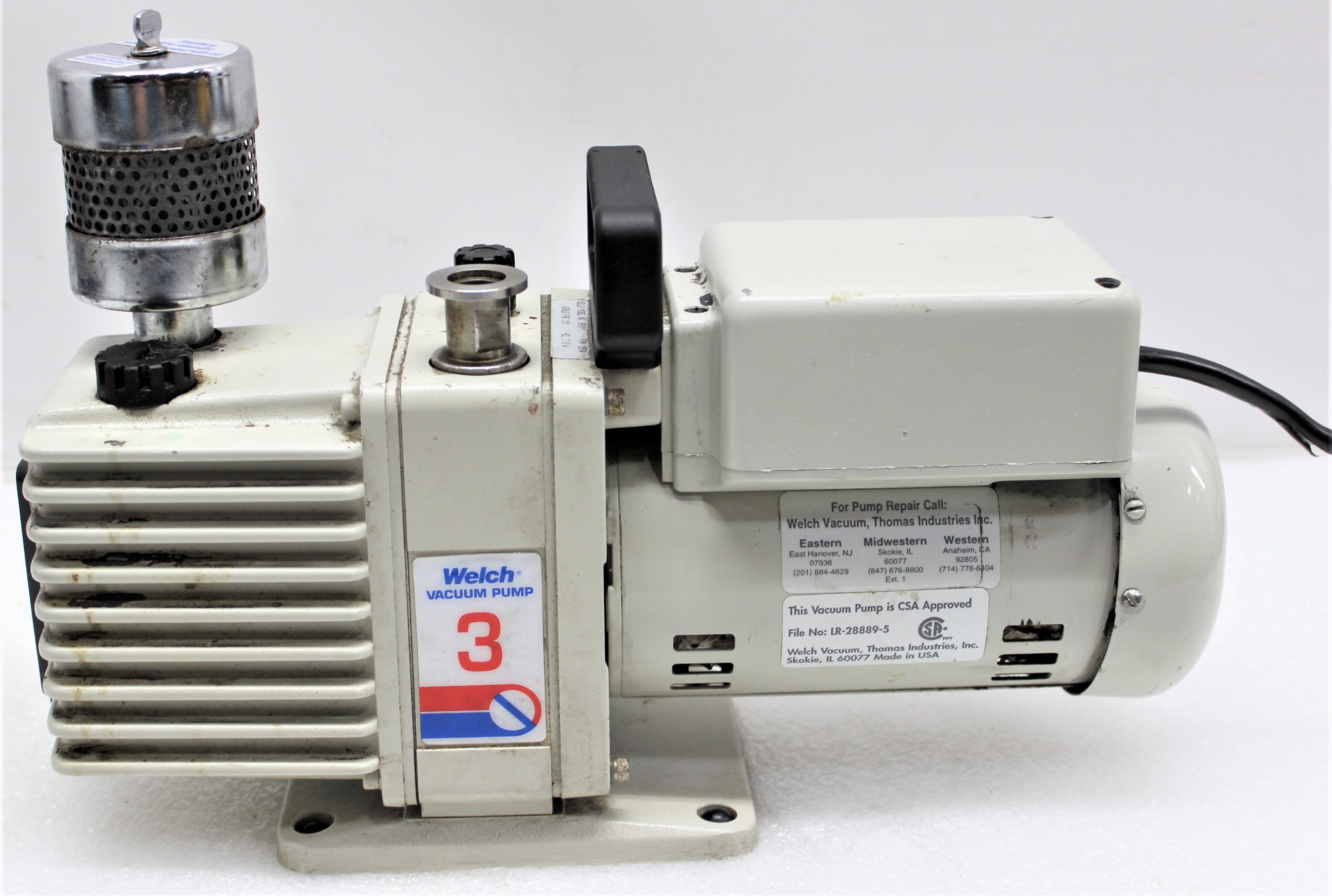 Welch 8910 Vacuum Pump 3450 RPM for Lab Use 120V 60Hz Very Good Condition