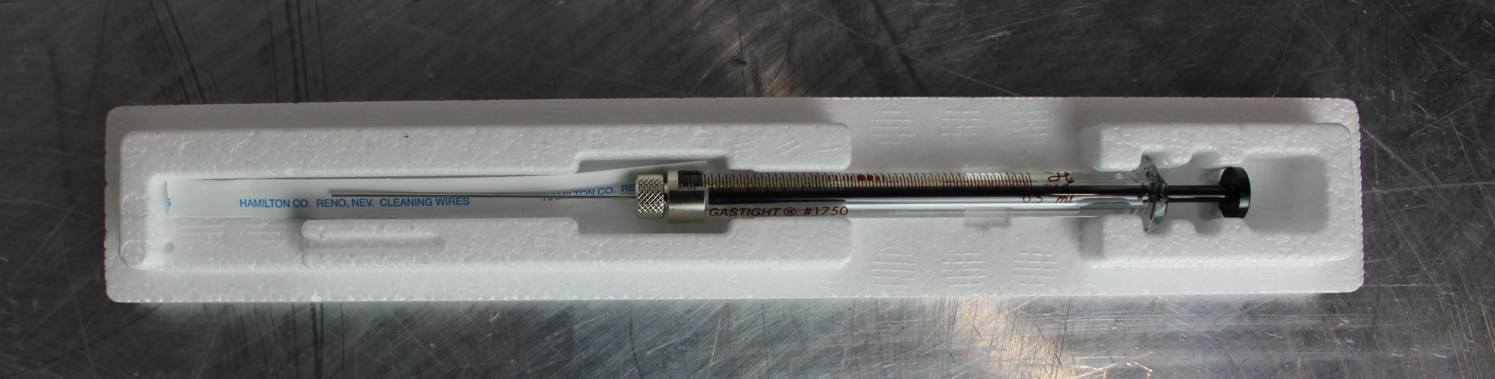 Hamilton 500uL Gastight Syringe 1750 RN 22G Sterilizable New Romania