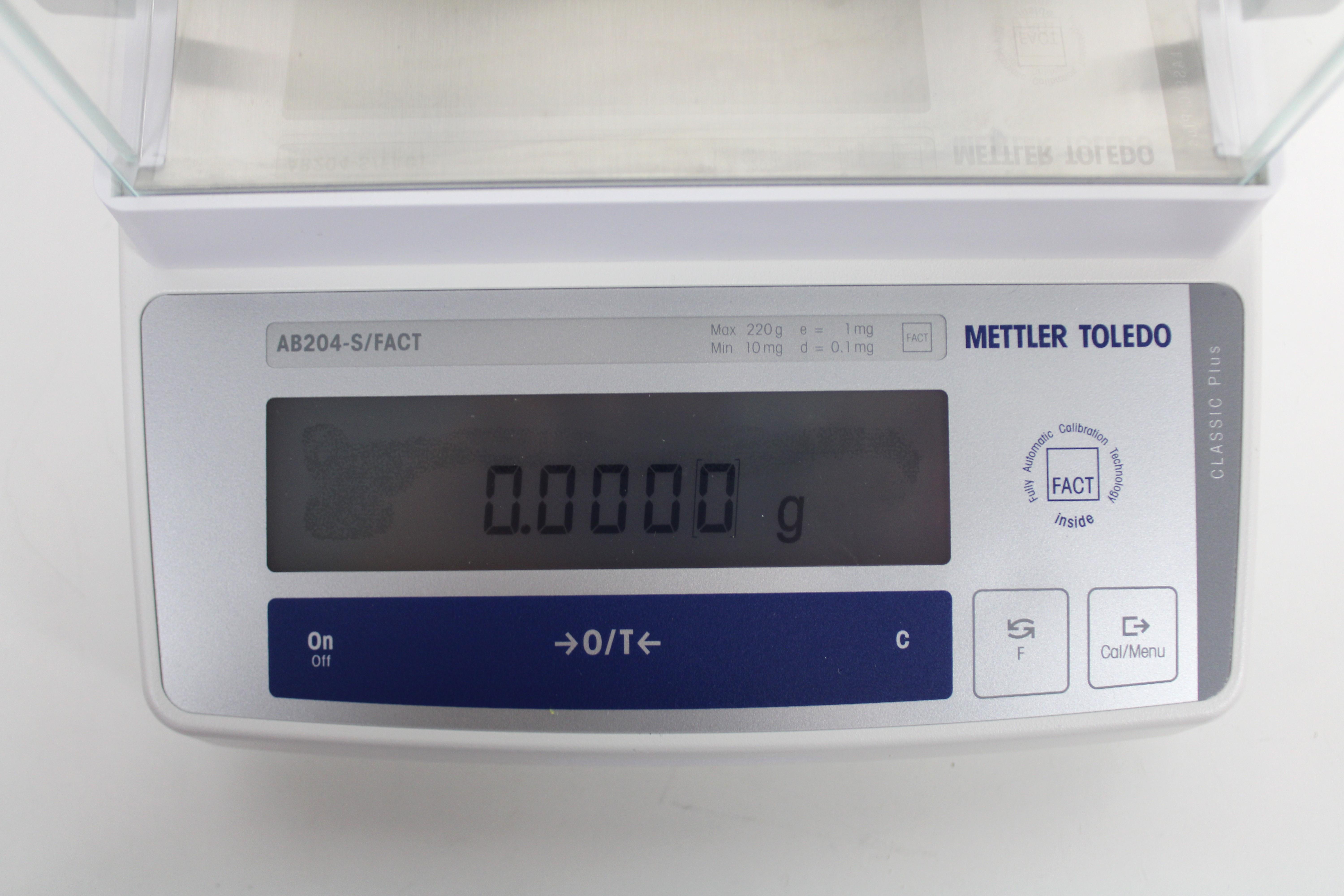 Mettler Toledo AB204-S Analytical Balance Compact Precision Weighing with RS232