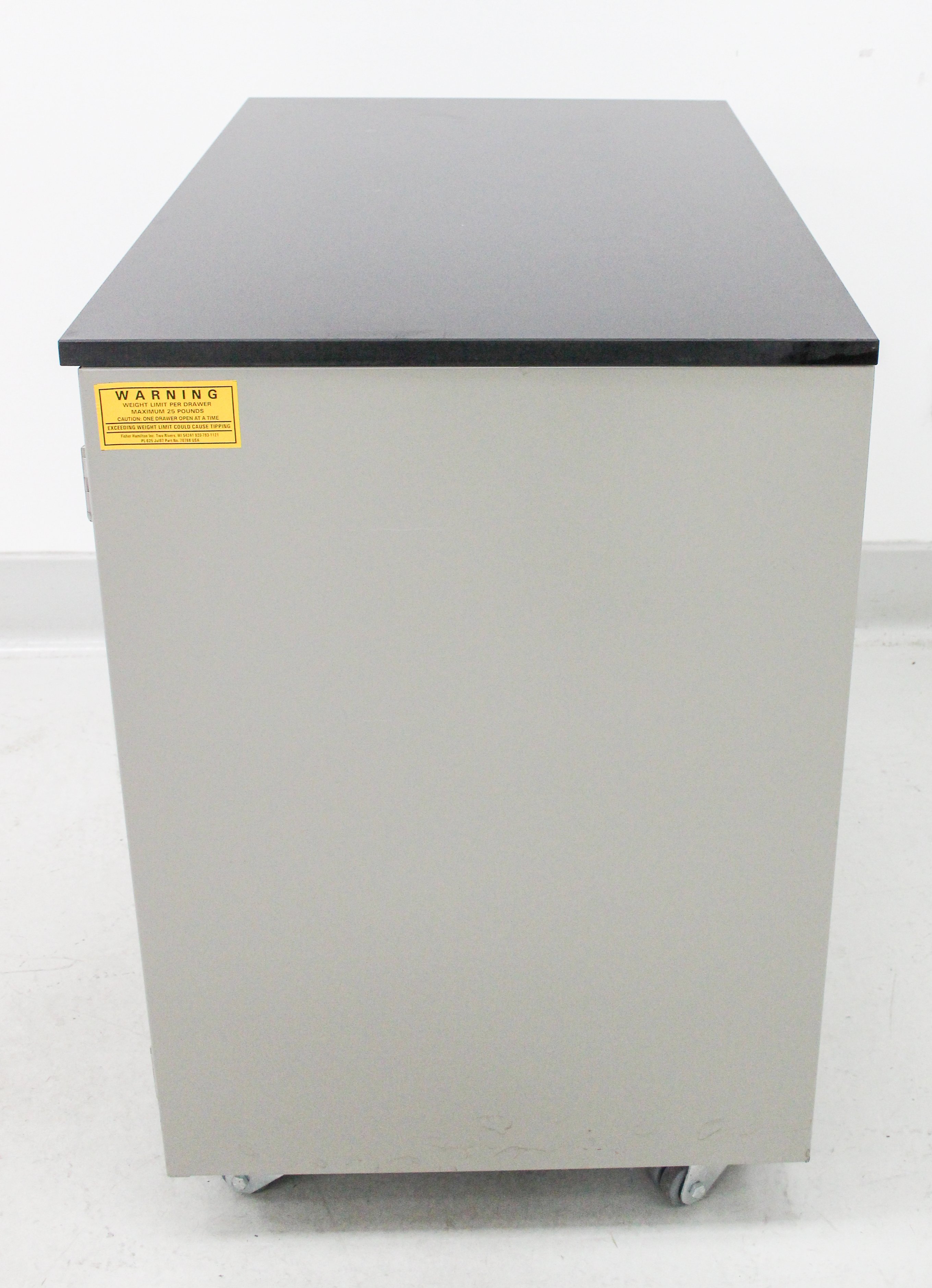 Fisher Hamilton Mobile Work-Height Storage Cabinet Double Door Steel