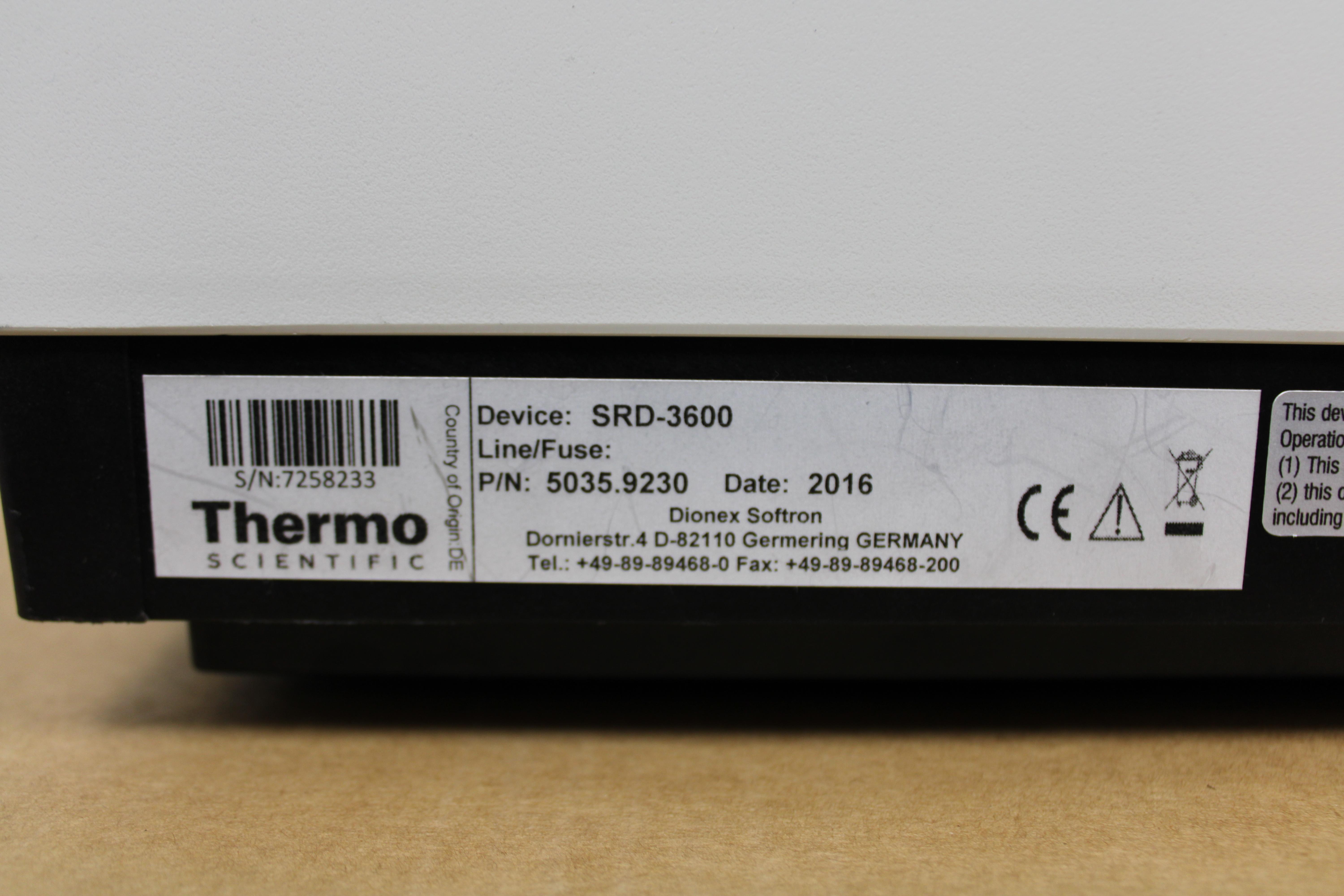 Thermo SRD-3600 Solvent Degasser for UltiMate 3000 Pumps Dual-Gradient Support