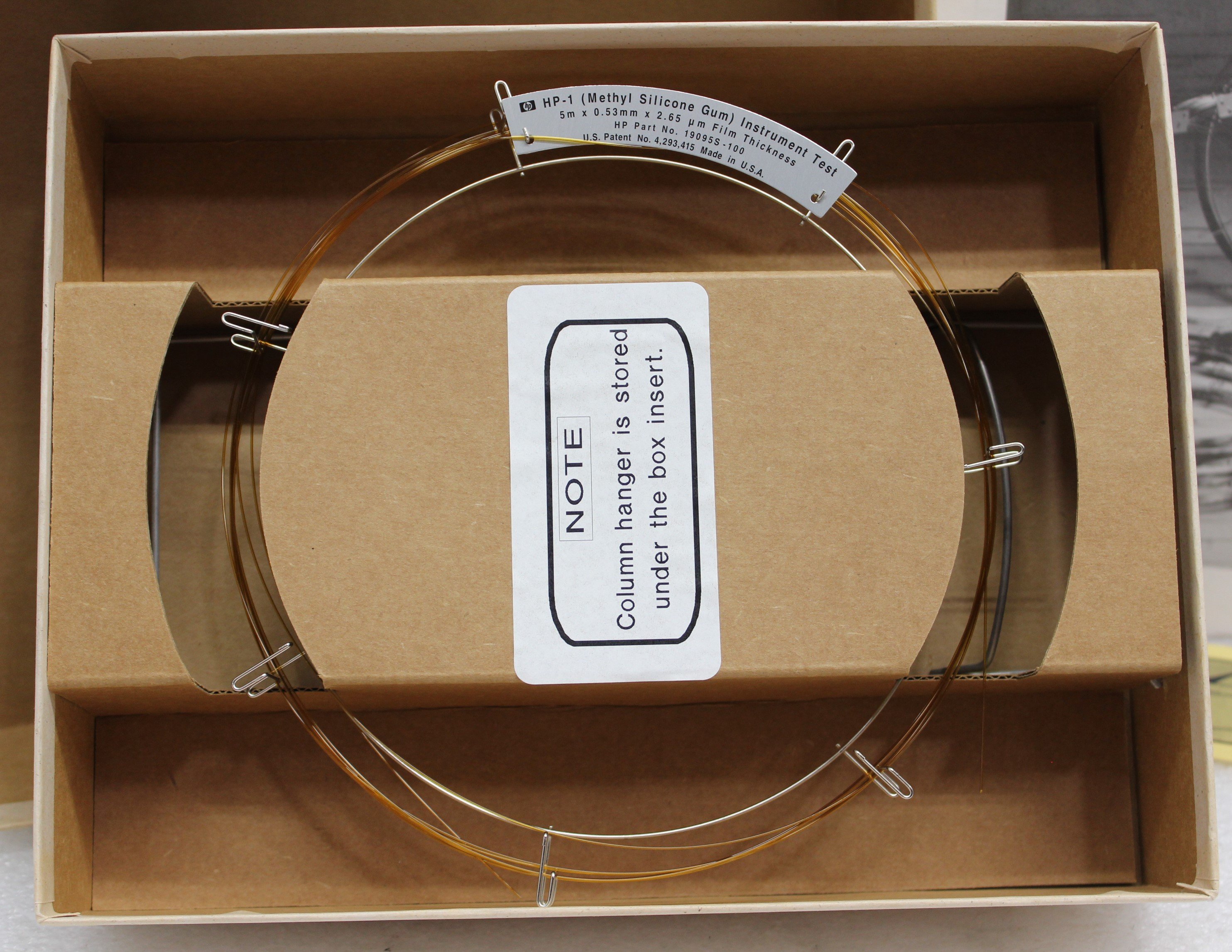 HP 530u Column Instrument Test -60 to 300C Methyl Silicone Gum