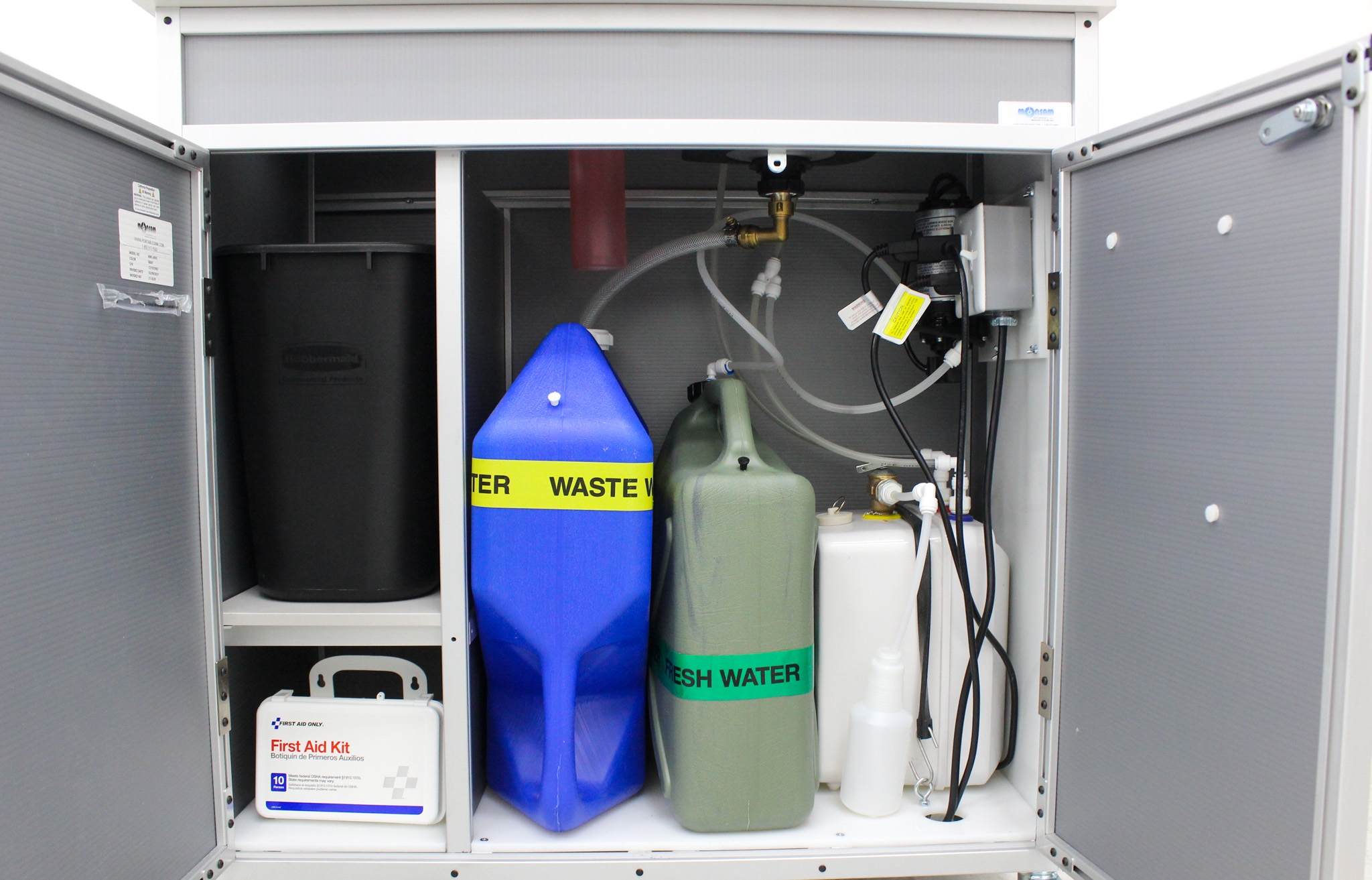 Monsam HWS-009S Facility Station Portable Sink Hot Cold Water 6 Gallon Tank