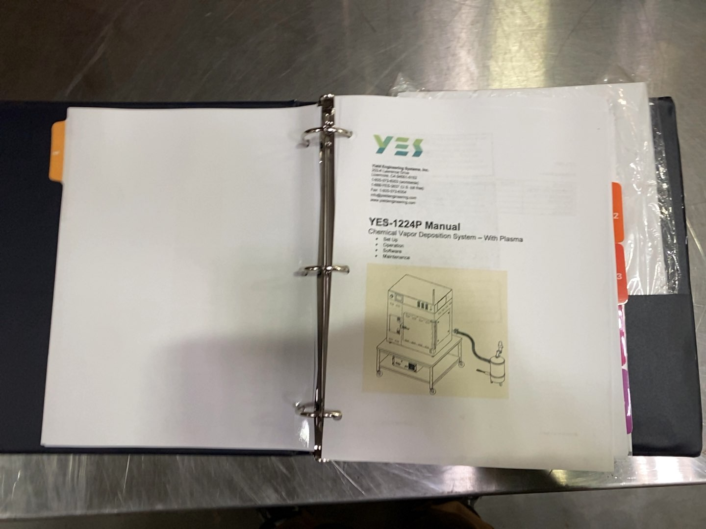 YES YES-EcoCoat US 1224P Deposition System Silane Vapor Phase With Computer