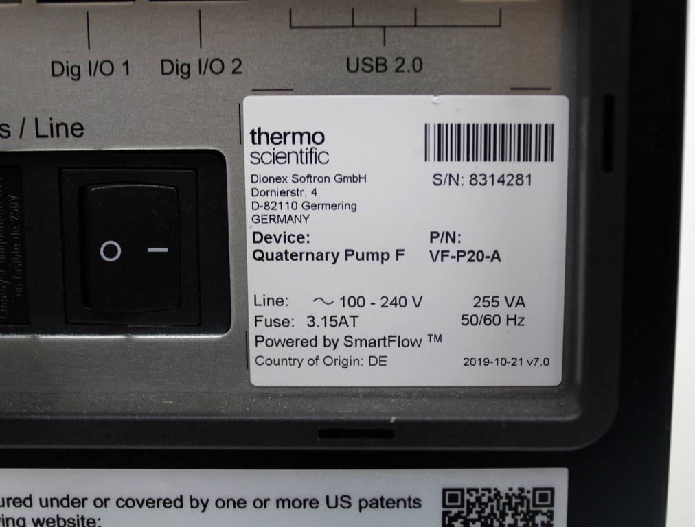 Thermo VF-P20-A Quaternary Pump Flow Rate 8mL/min Pressures Up to 103 MPa