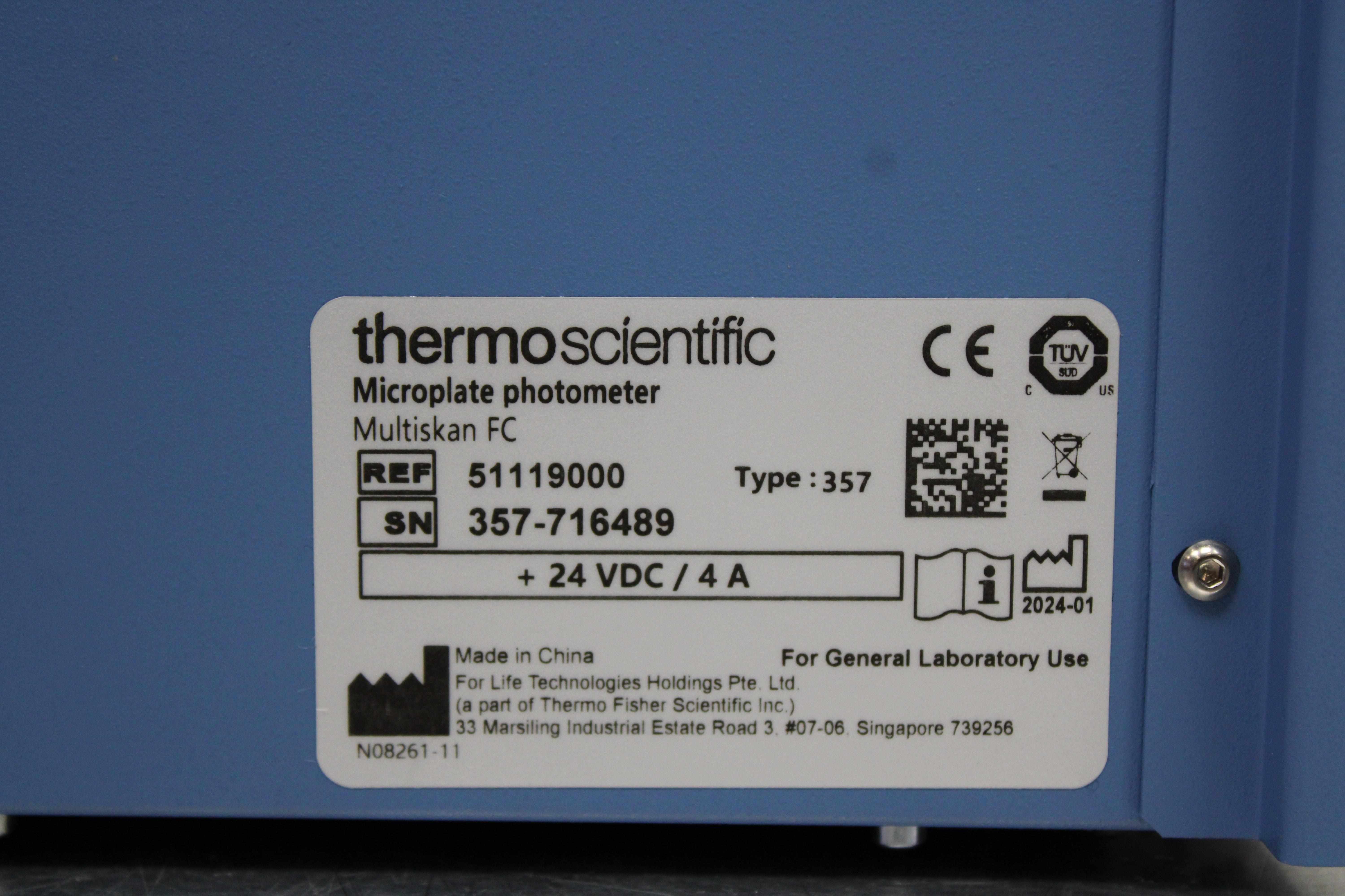 Thermo Multiskan FC Microplate Photometer Analytical Assay 240V 51119000