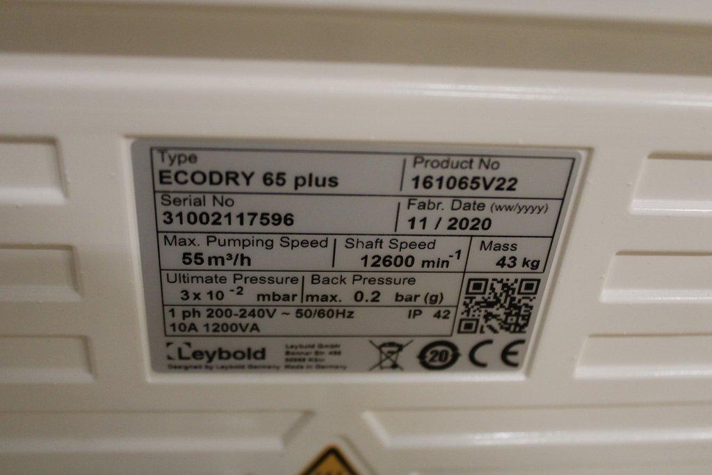Leybold Ecodry 65 Plus Vacuum Pump Ultra-Quiet Oil-Free 2018 Lab Equipment
