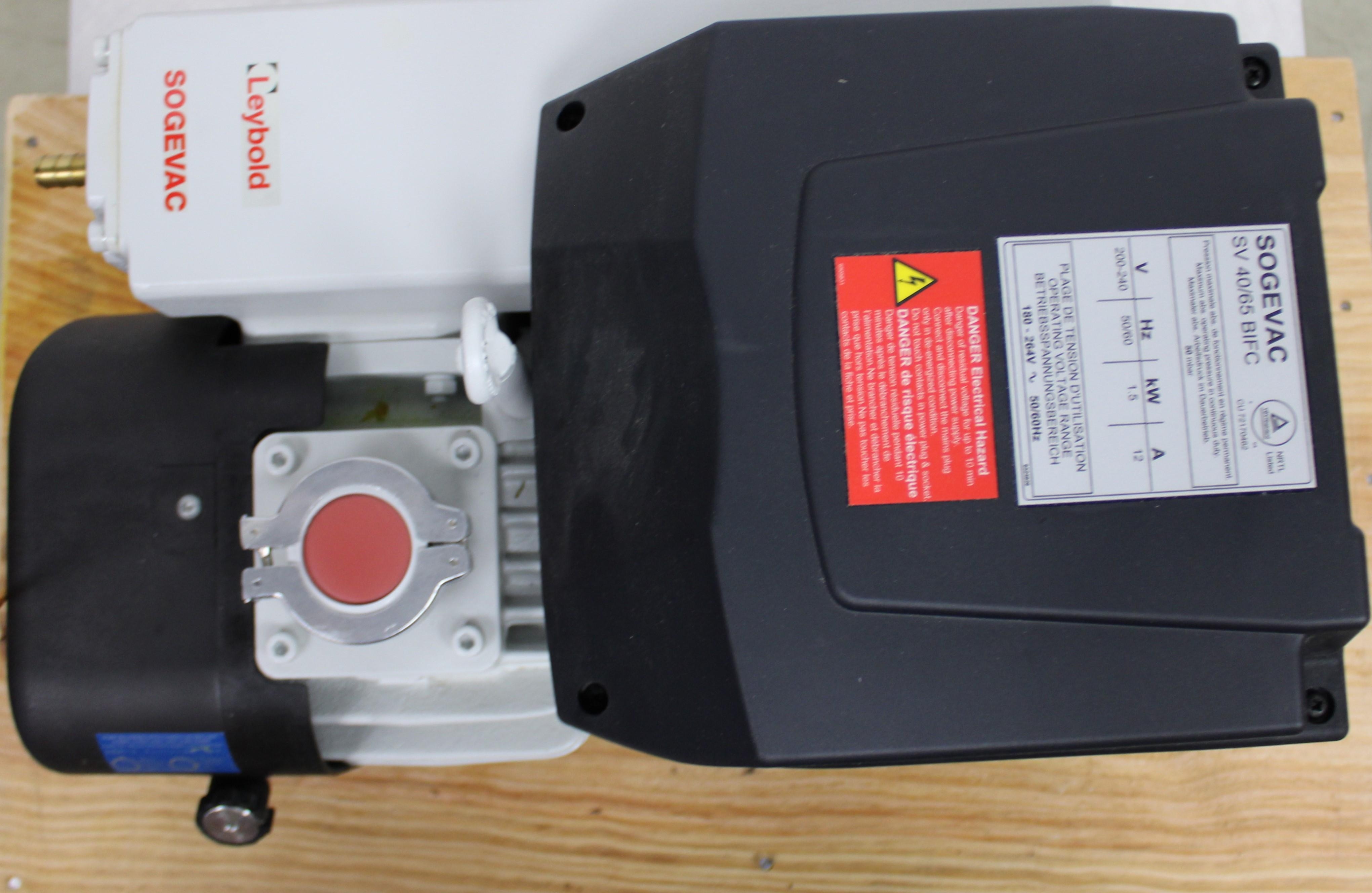 Leybold Sogevac SV65BIFC Vacuum Pump Oil Sealed Compact Design Low Noise 2017 500 L/m