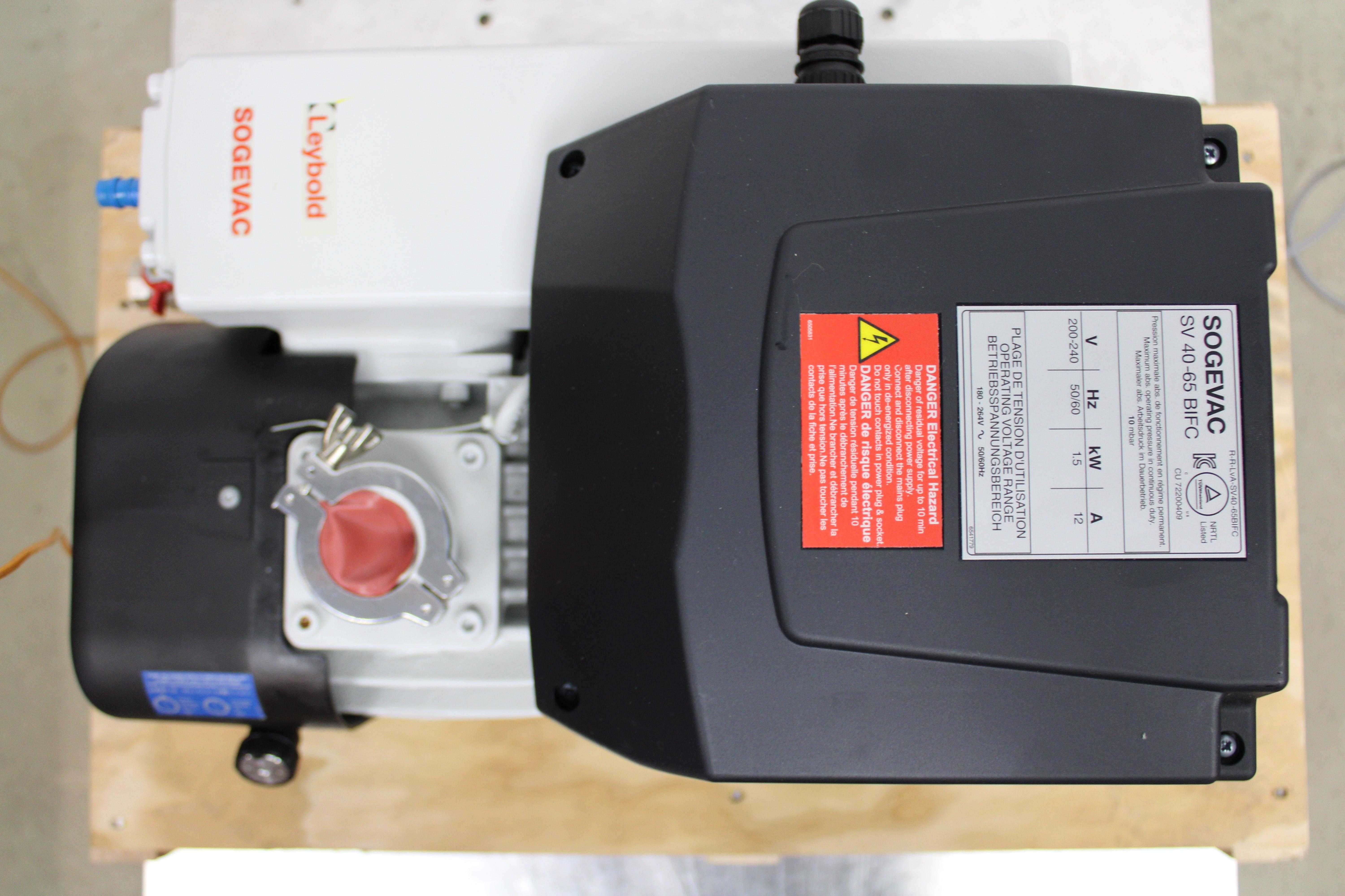 Leybold Sogevac SV65BIFC Vacuum Pump Compact Design Low Noise Operation