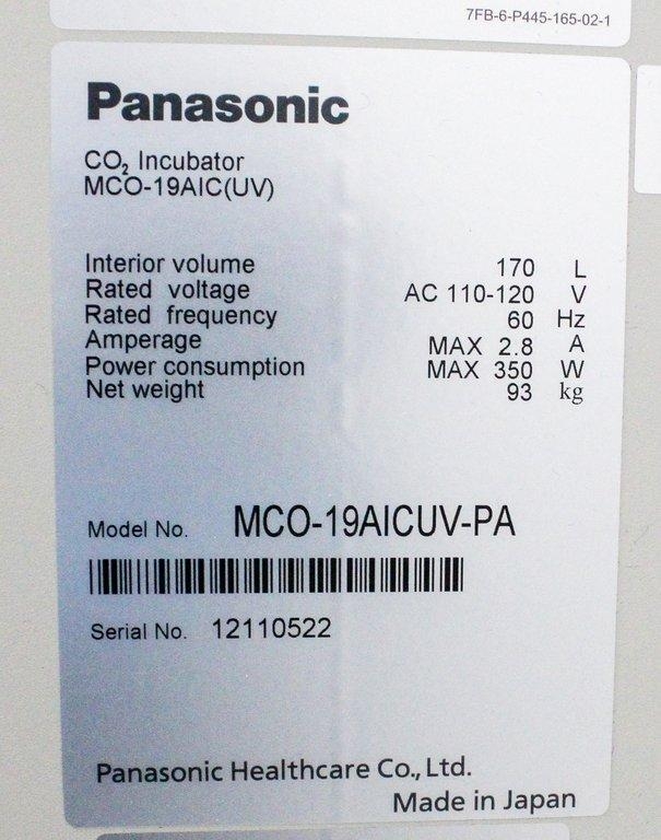 Panasonic MCO-19AICUVPA CO2 Incubator 170L Advanced Temp Control