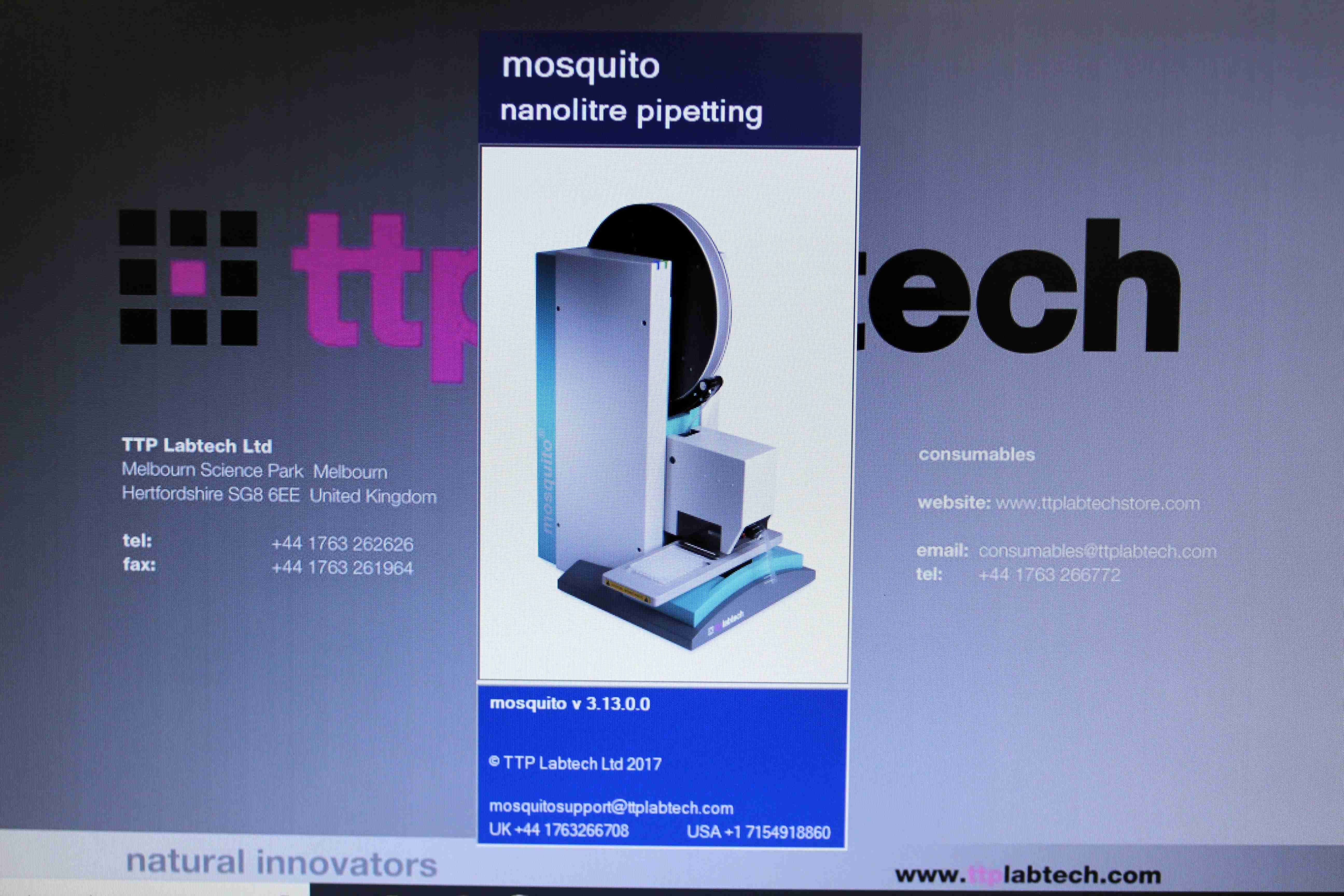 LabTech Mosquito Crystallography Robot Automated Pipetting 25nL-5uL Good