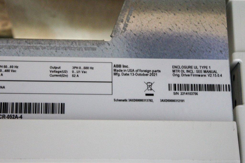 ABB ACH580-PCR-052A-4 Controller 400/460V Drives Robust, Efficient Tech