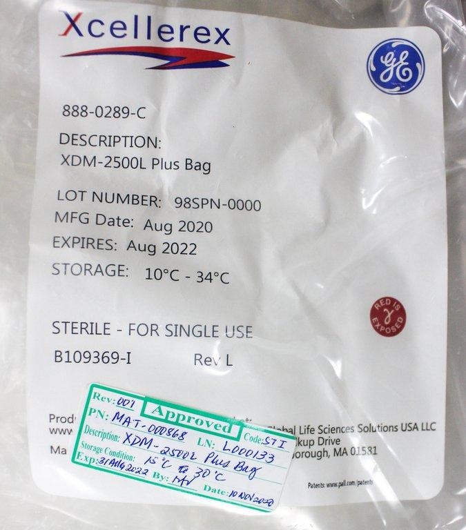 Excellerex XDM-2500L Bioprocessing Single Use Mixer 10C-34C Aug 2020 Unopened