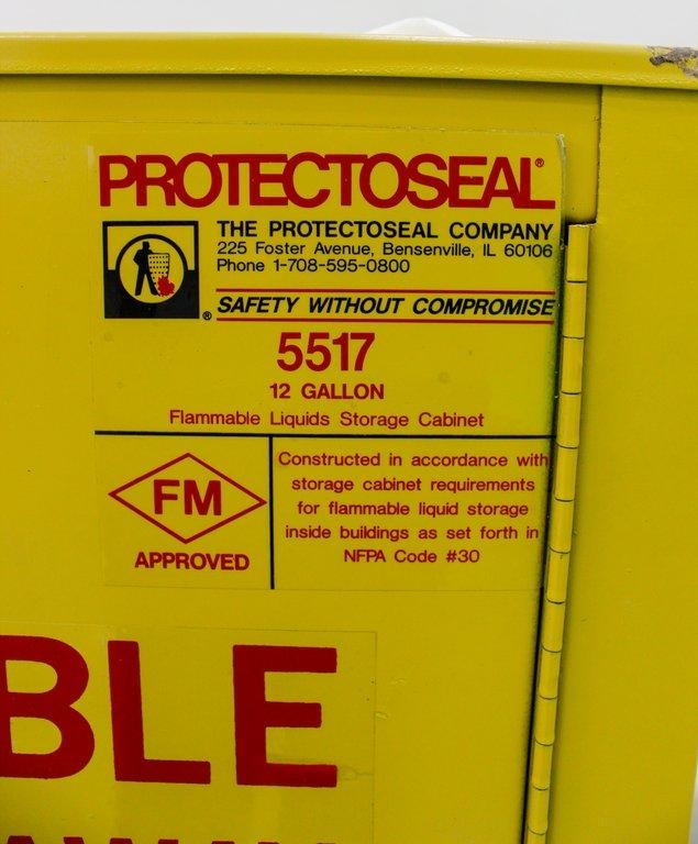 Protectoseal 5517 Flammable Cabinet 12-Gal Manual Secure Double-Wall Steel