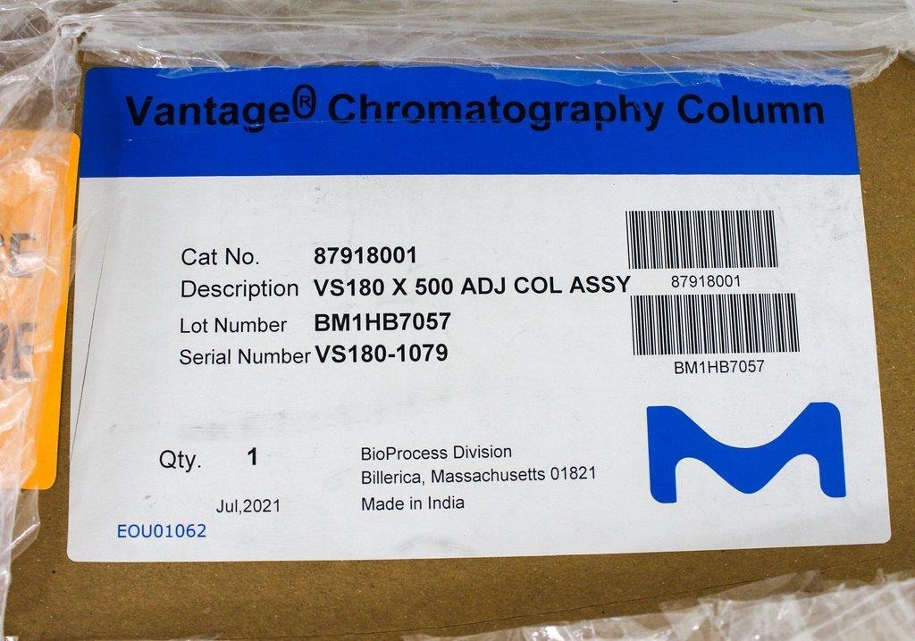 Millipore Vantage S2 Column Bioprocessing Chromatography With 12.3L Capacity
