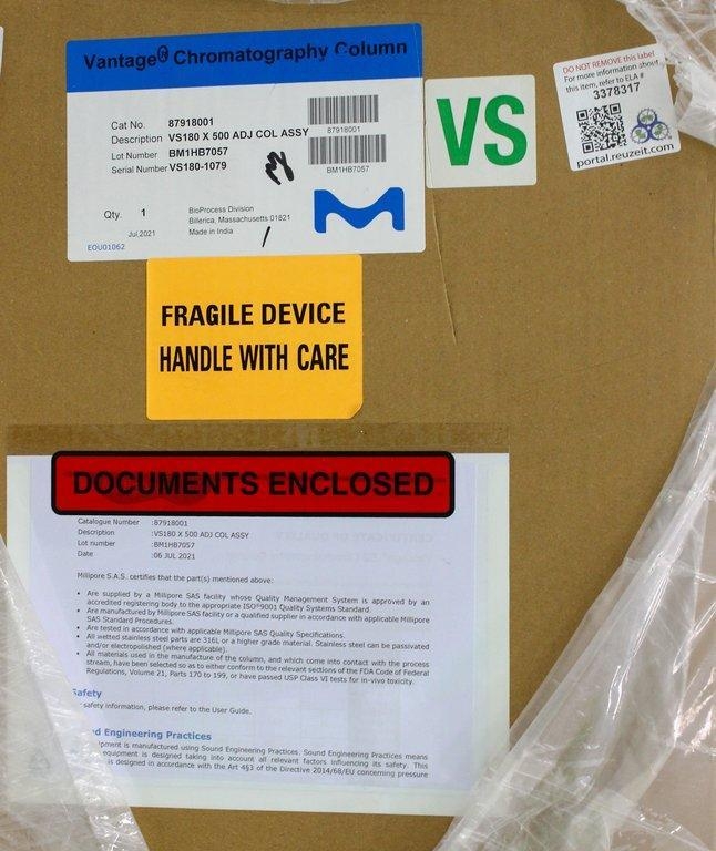 Millipore Vantage S2 Column Bioprocessing Chromatography With 12.3L Capacity