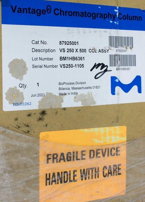 Millipore Vantage S2 Column VS 250x500 COL ASSY for Chromatography 22.8L