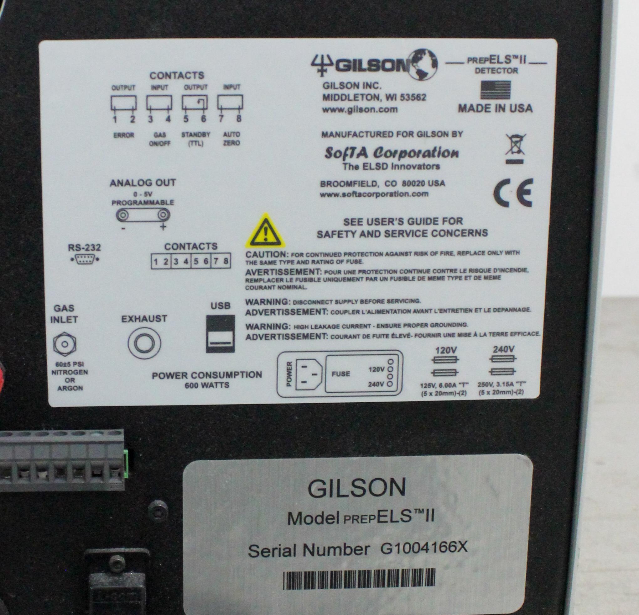 Gilson prepELS II Detector HPLC System Detector Low-Nanogram Detection