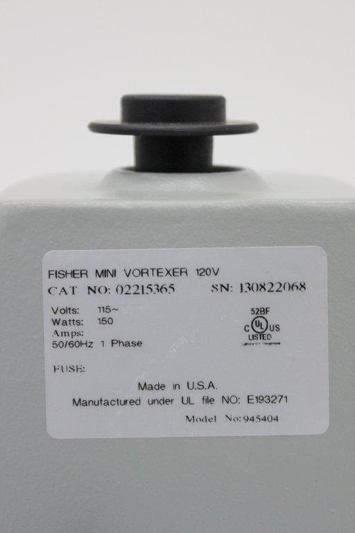 Fisher Mini Vortex Mixer 02215365 Benchtop Equipment 3000 RPM Operational