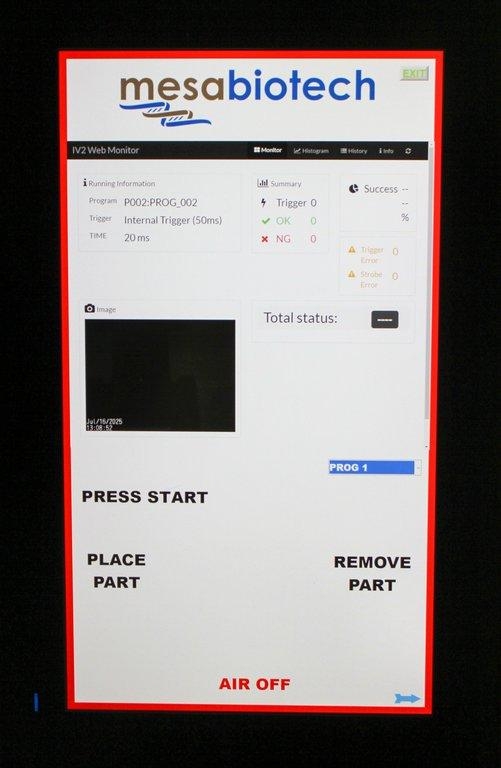 MesaBiotech 15000-000-000 Test Kit Inspection Device Automation 120V 60Hz