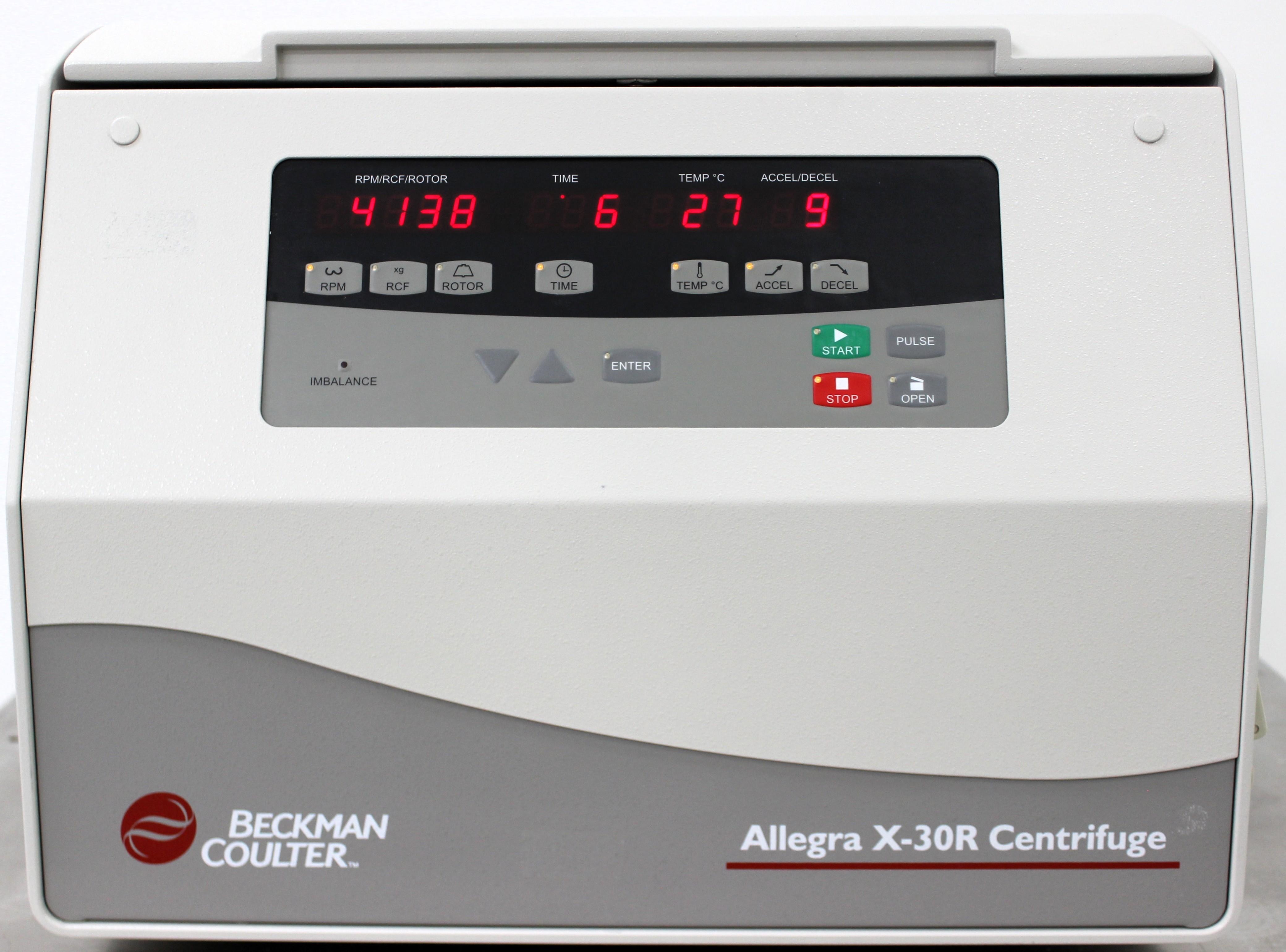 Beckman Allegra X-30R Centrifuge Benchtop 4700 RPM BioCertified Rotor