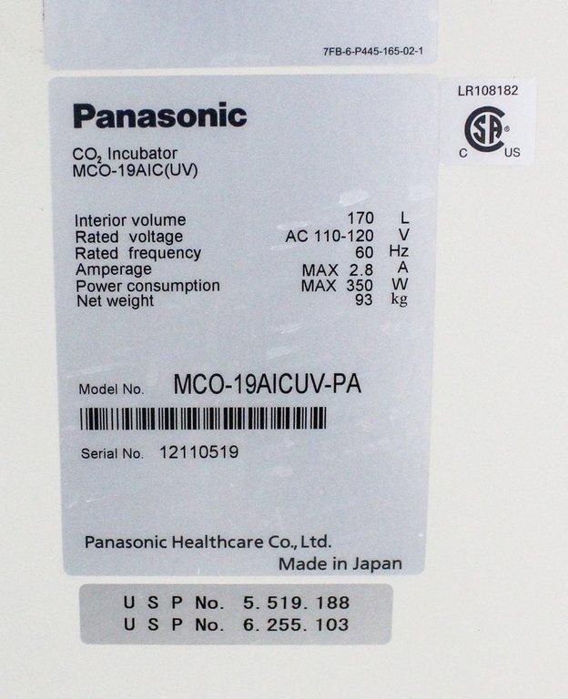 Panasonic MCO-19AICUV CO2 Incubator 170L Humidity Temp Control System
