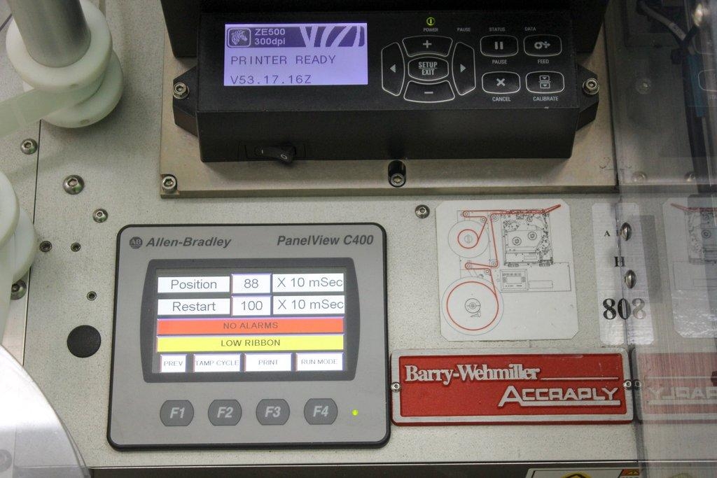 Accraply PAZ 1000 Label Applicator with Zebra and Sato Print Tech 120V